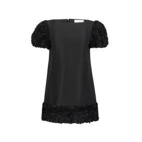 Chic Ruffle Dress - Noir