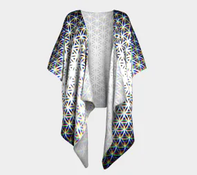 Chromatic Flower Draped Kimono