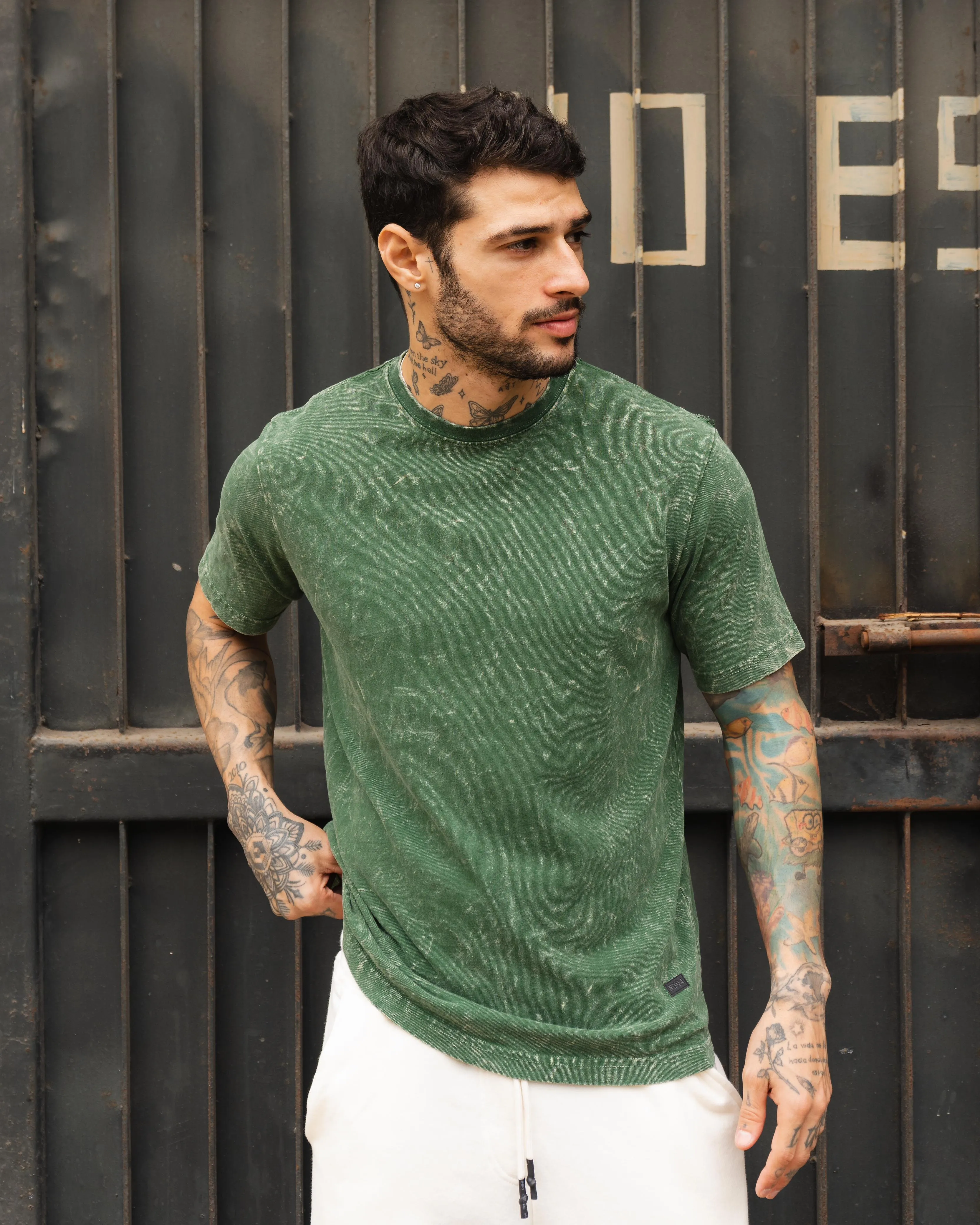 Chrome Washed Tee 12/1 - Verde