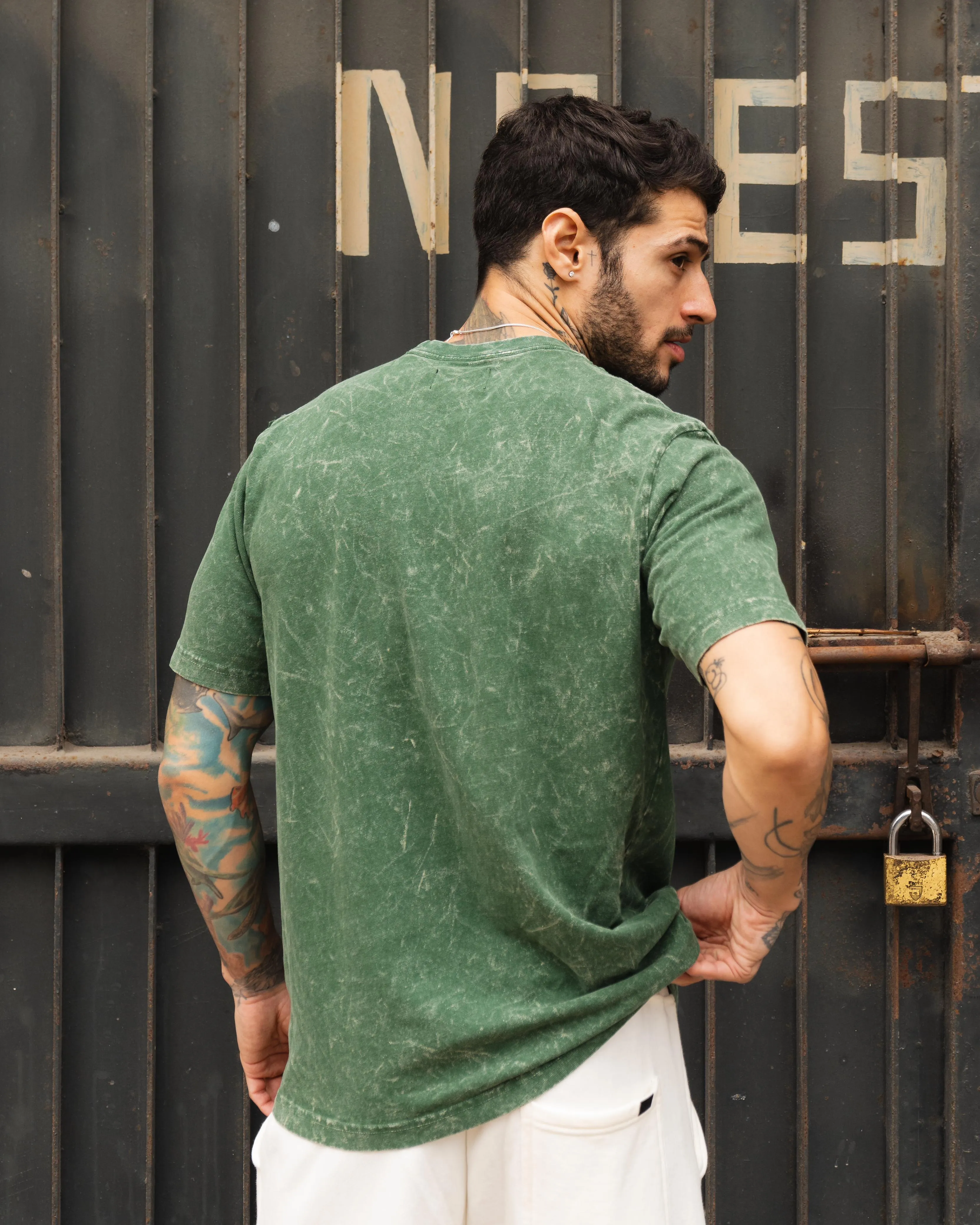 Chrome Washed Tee 12/1 - Verde