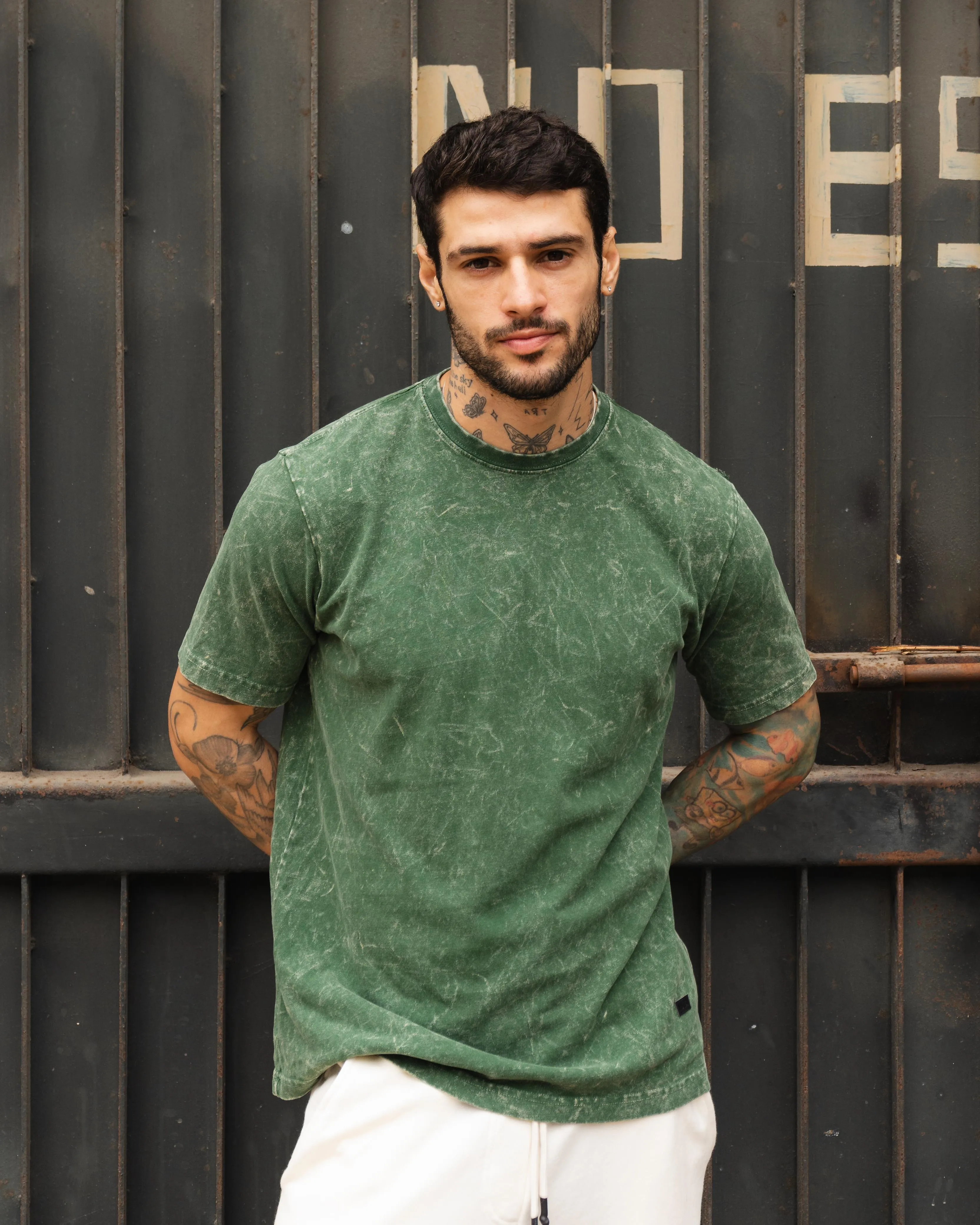 Chrome Washed Tee 12/1 - Verde