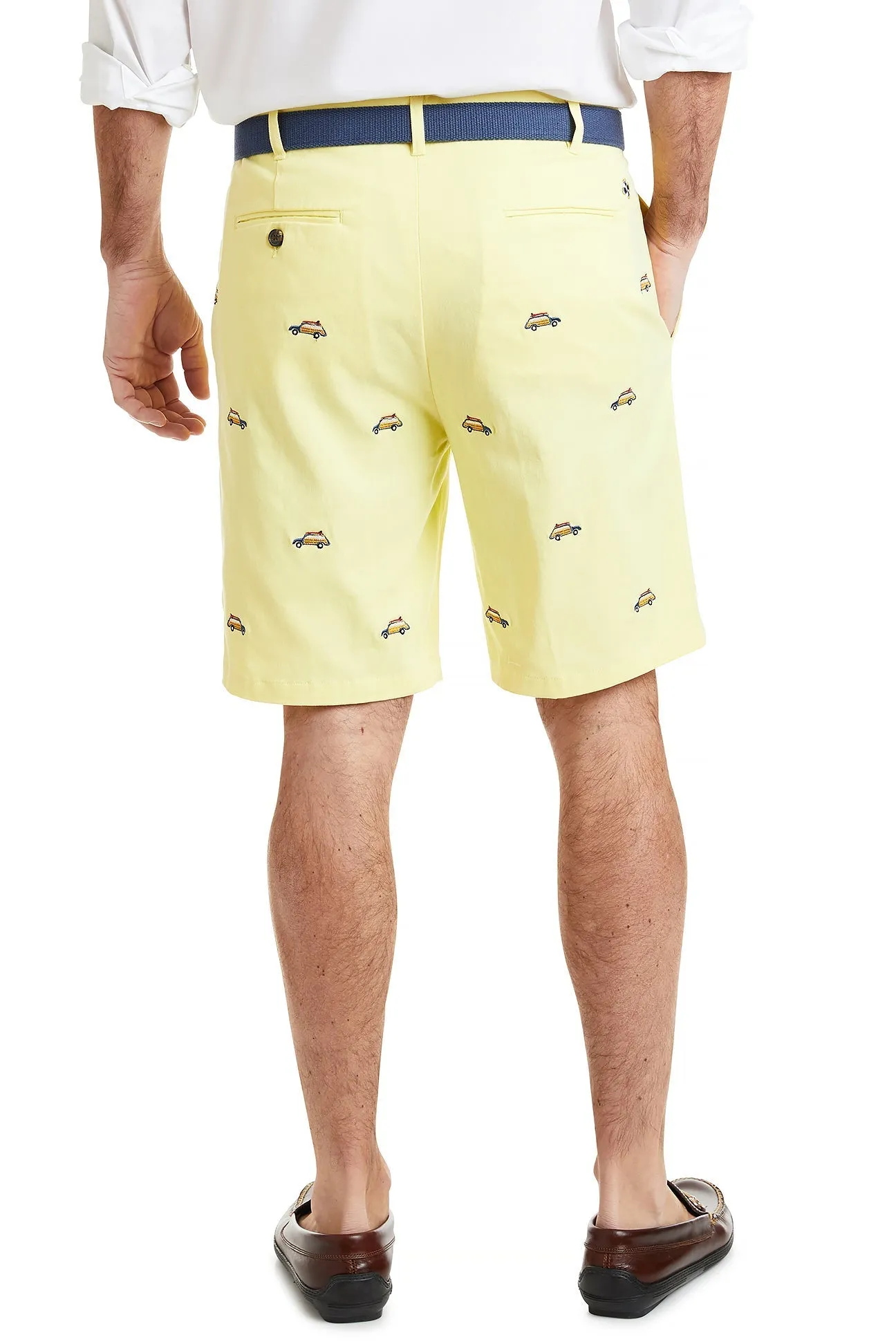 Cisco Short Stretch Twill Neon Yellow with Woody with Surfboard