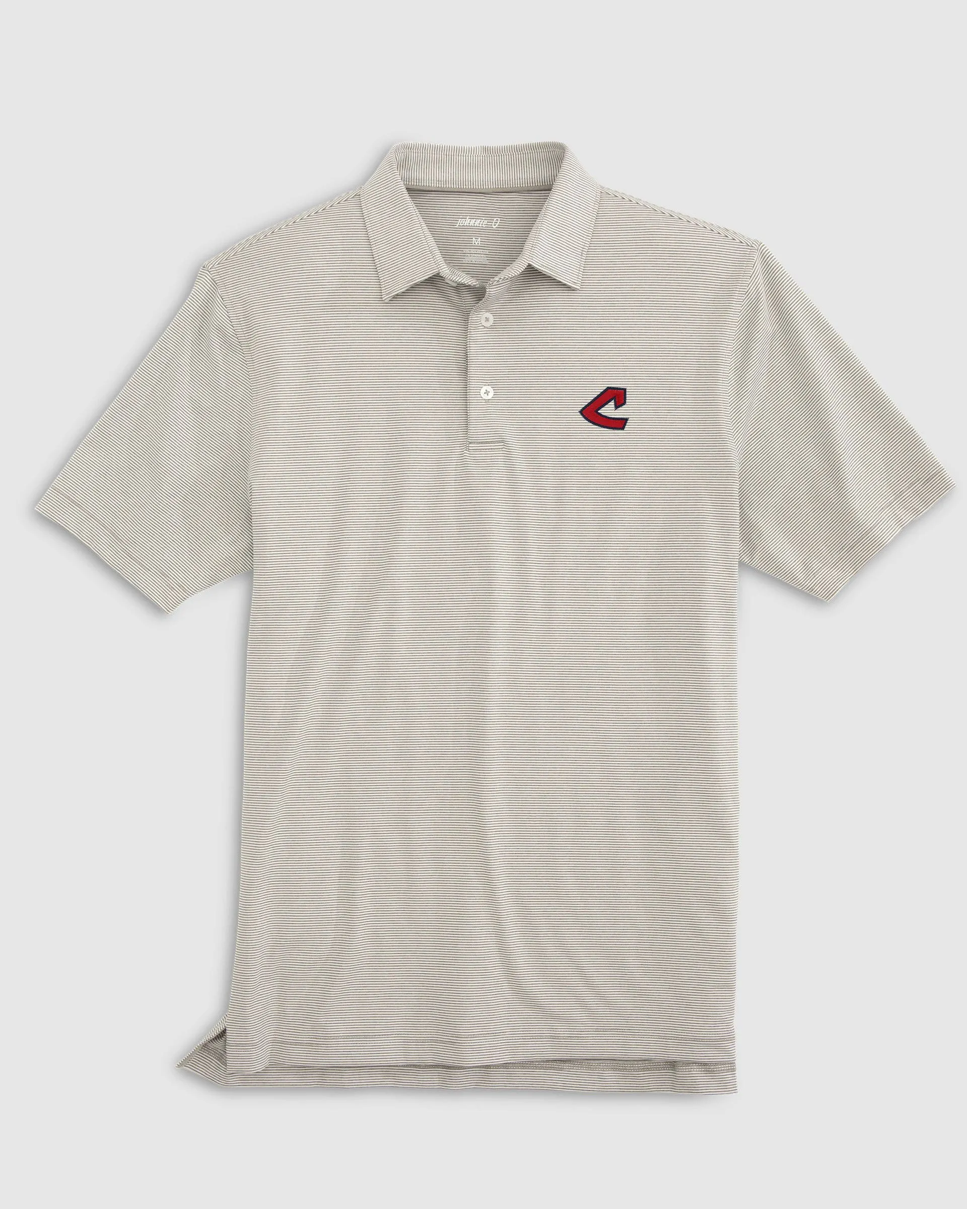 Cleveland Guardians Lyndonn Striped Jersey Performance Polo - Cooperstown Logo