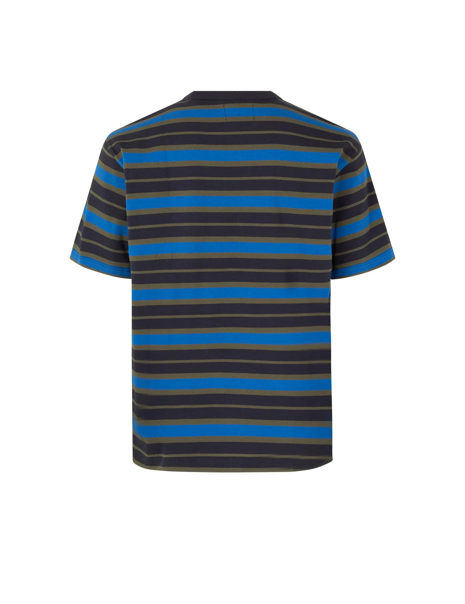 Combed Jersey Thorbjørn Stripe Tee, Deep Well/Tarmac/Snorkel Blue