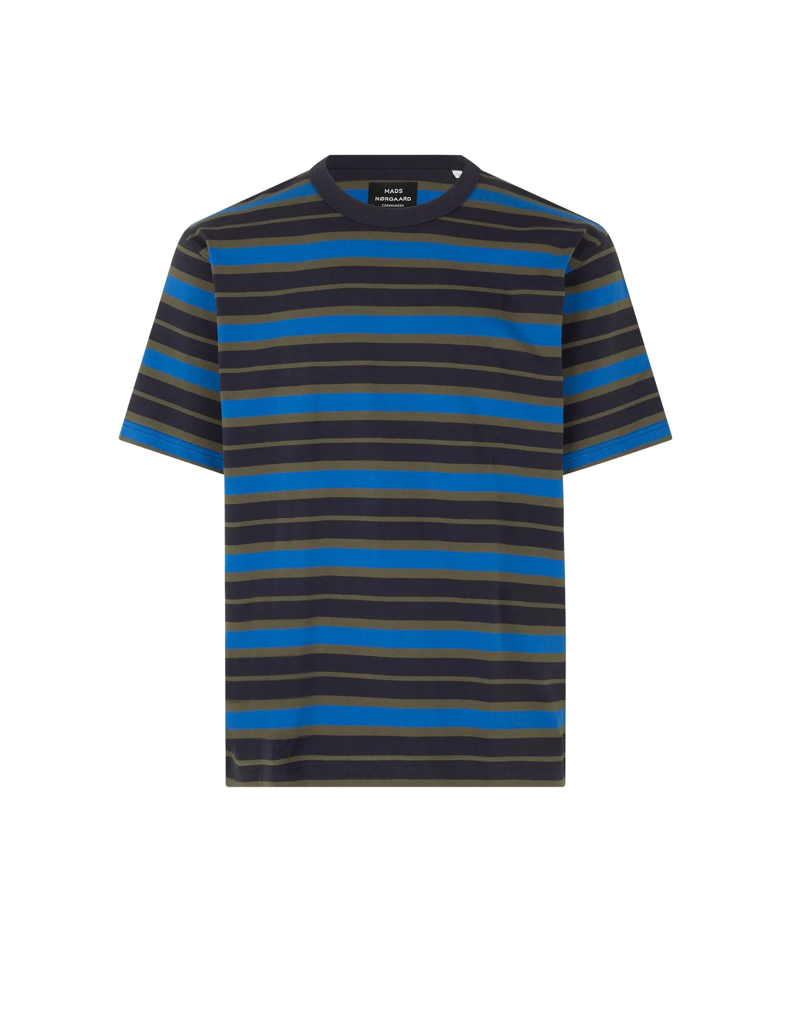 Combed Jersey Thorbjørn Stripe Tee, Deep Well/Tarmac/Snorkel Blue