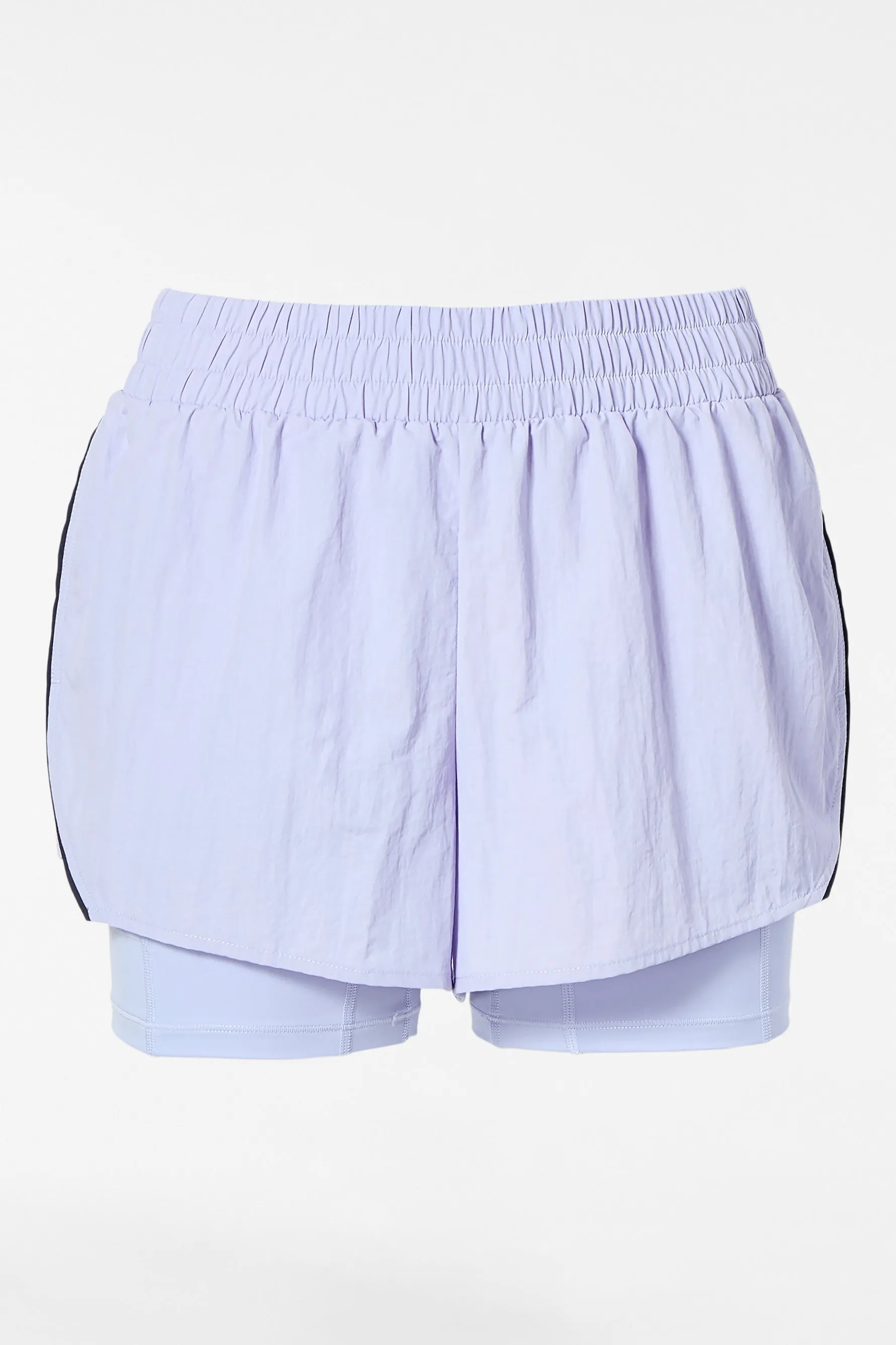 Contrast Run Short - Baby Lavender/navy Blazer