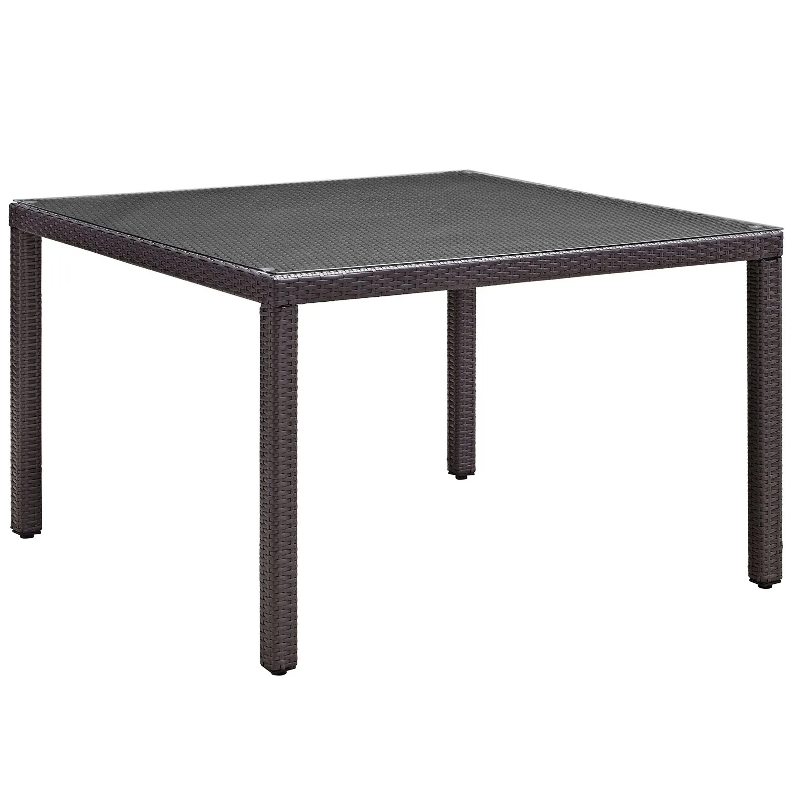 Convene 47" Square Outdoor Patio Glass Top Dining Table by Modway