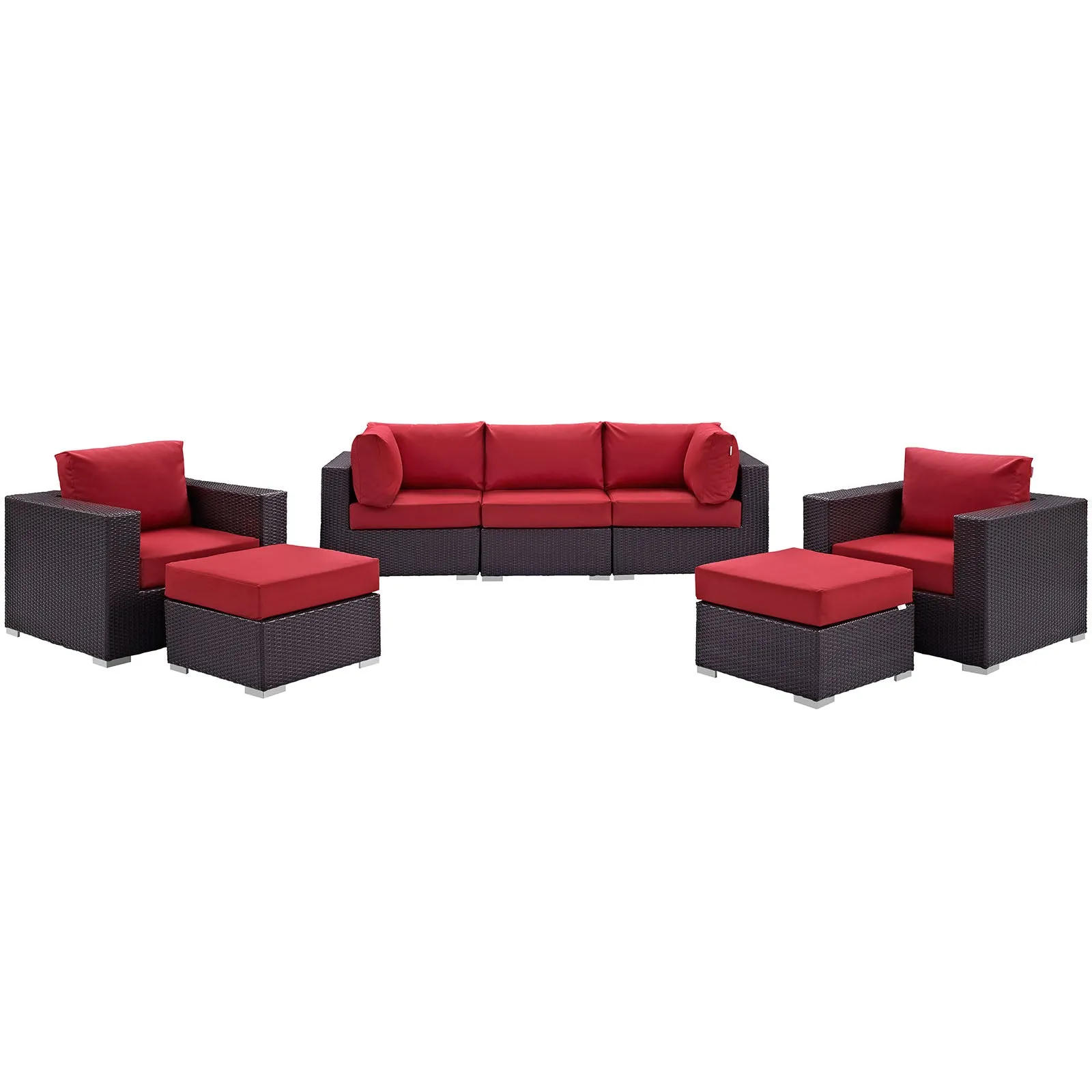 Convene 7 Piece Outdoor Patio Sectional Set by Modway