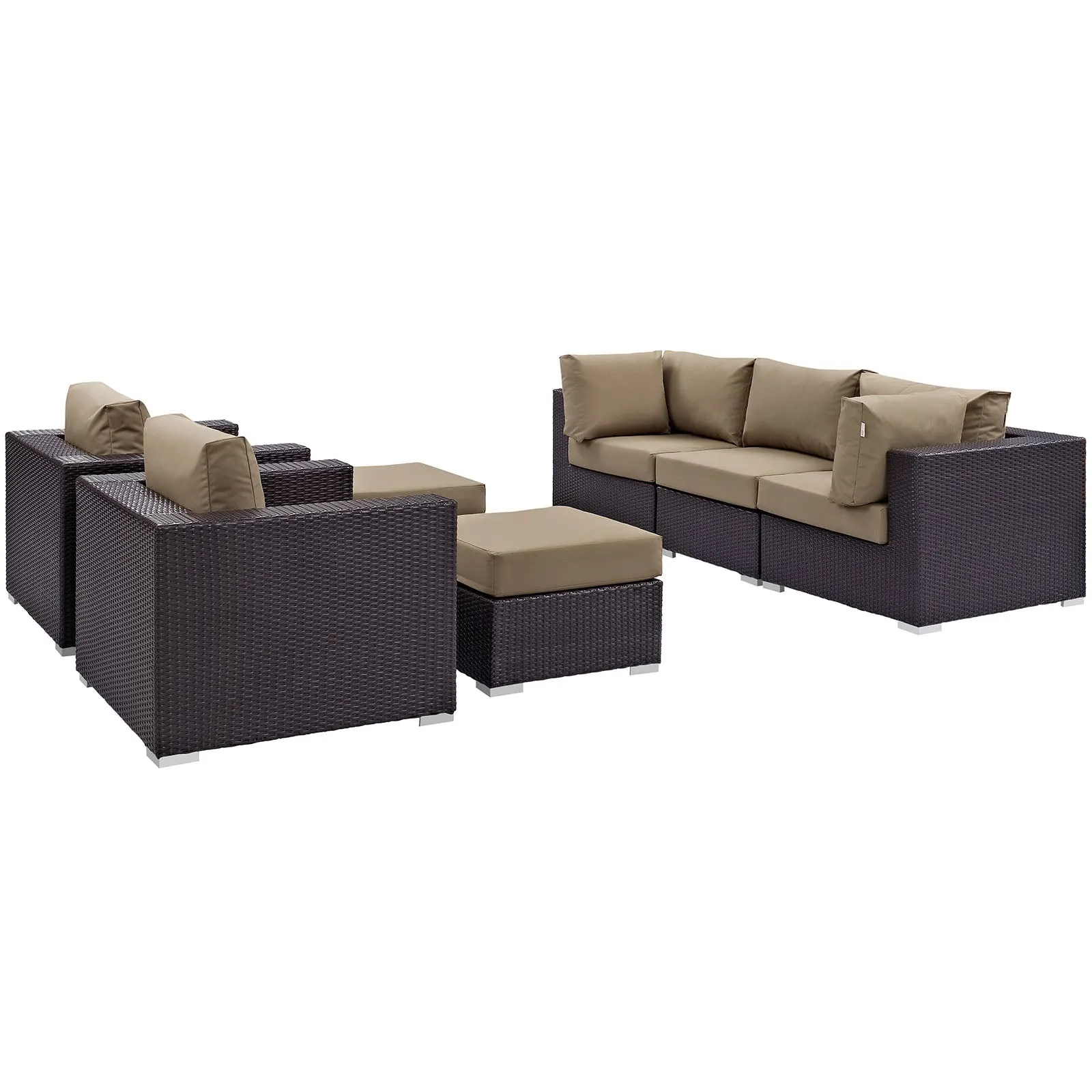 Convene 7 Piece Outdoor Patio Sectional Set by Modway