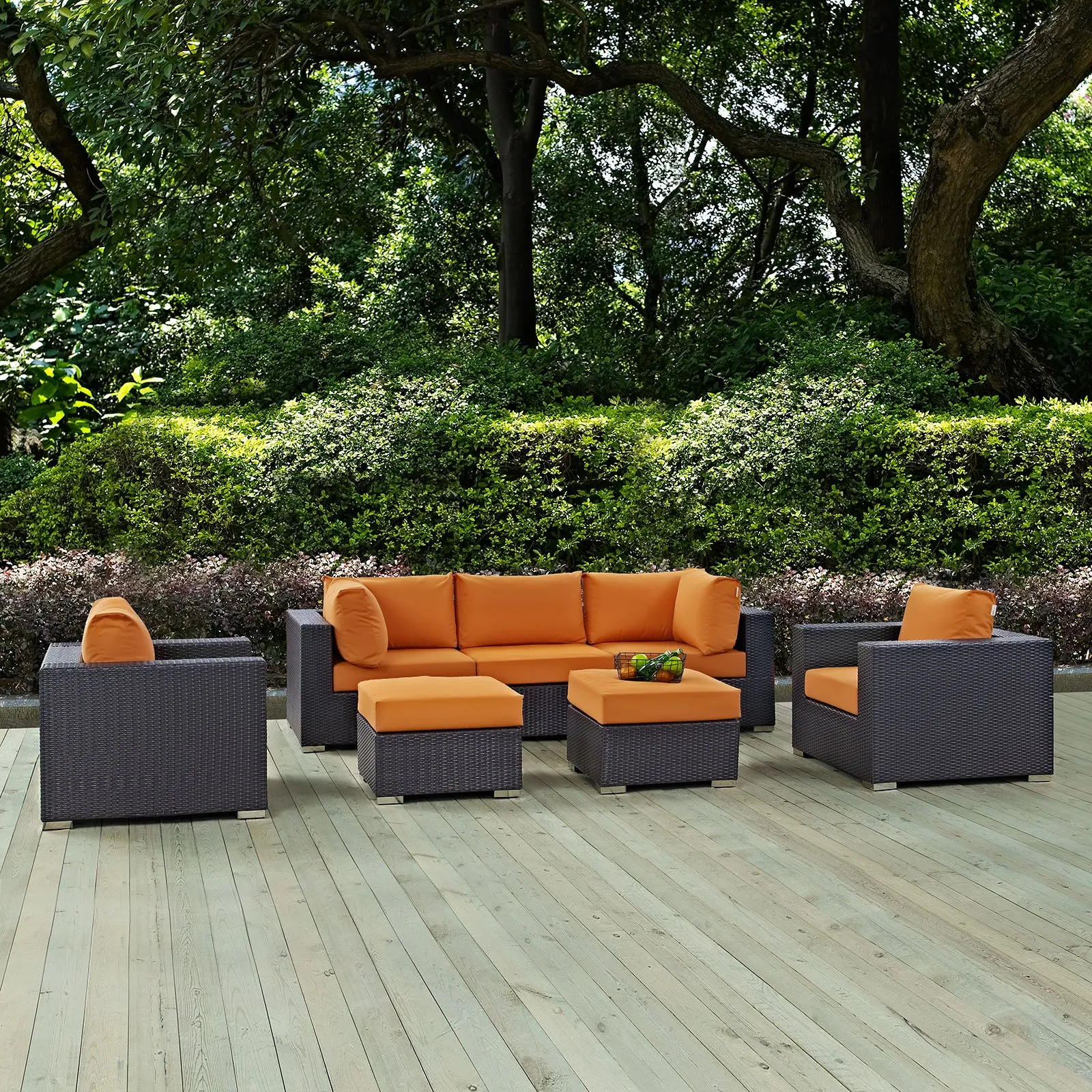 Convene 7 Piece Outdoor Patio Sectional Set by Modway