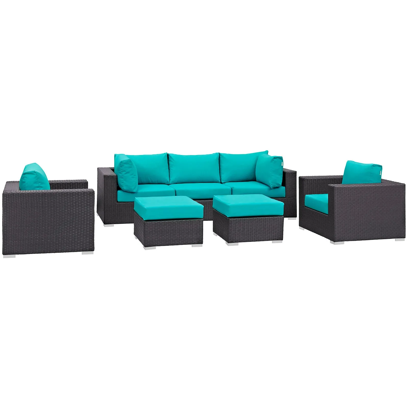 Convene 7 Piece Outdoor Patio Sectional Set by Modway