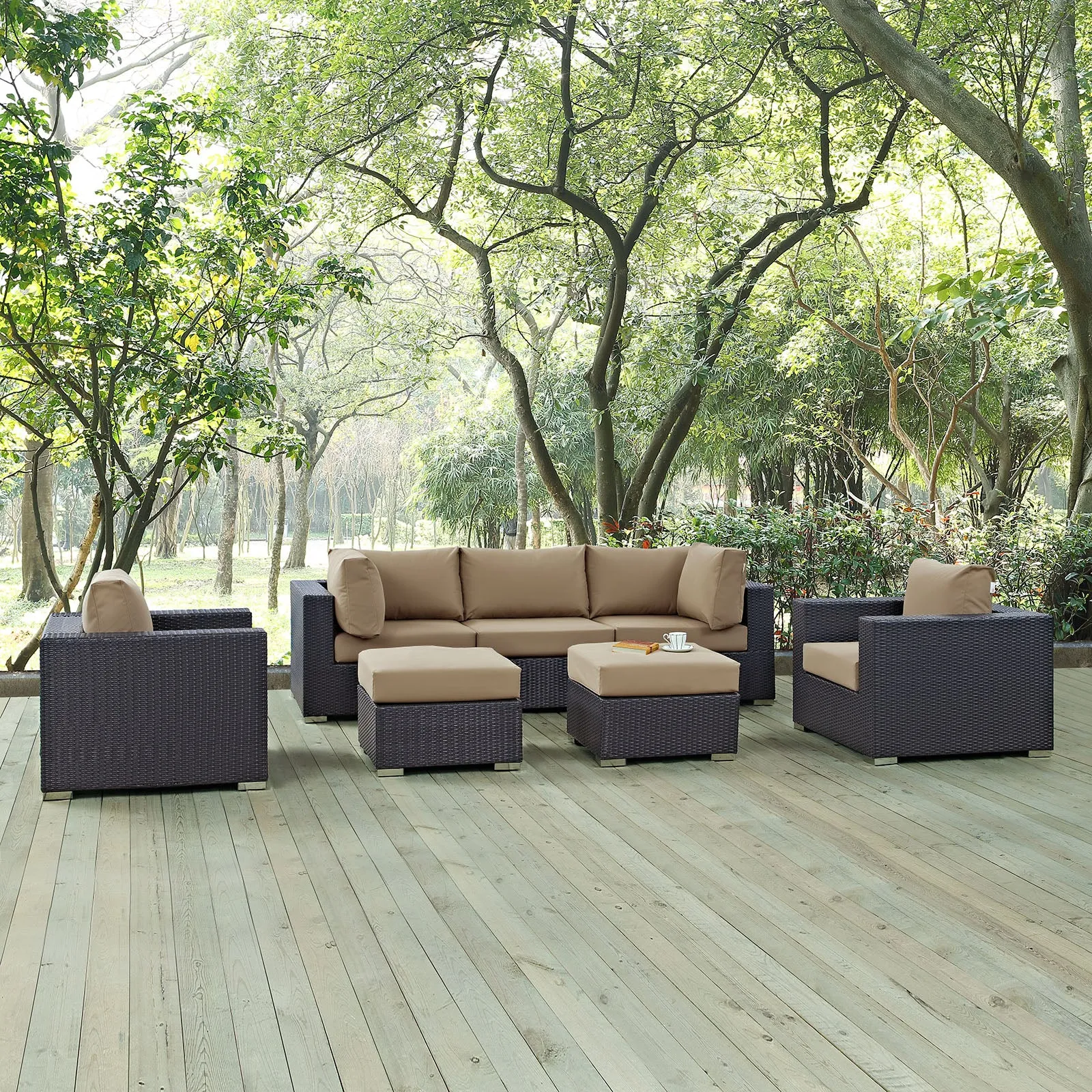 Convene 7 Piece Outdoor Patio Sectional Set by Modway