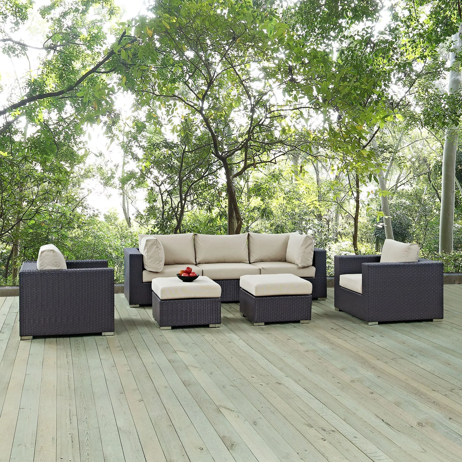 Convene 7 Piece Outdoor Patio Sectional Set by Modway