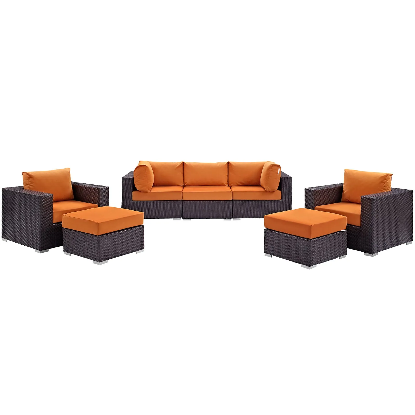 Convene 7 Piece Outdoor Patio Sectional Set by Modway