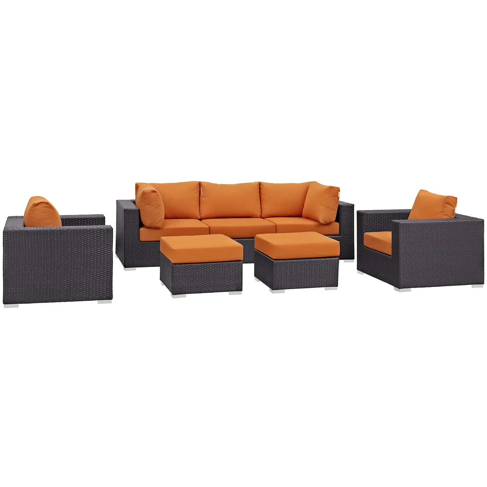 Convene 7 Piece Outdoor Patio Sectional Set by Modway