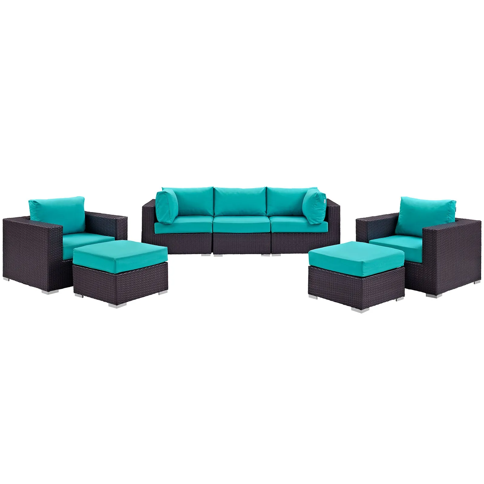 Convene 7 Piece Outdoor Patio Sectional Set by Modway