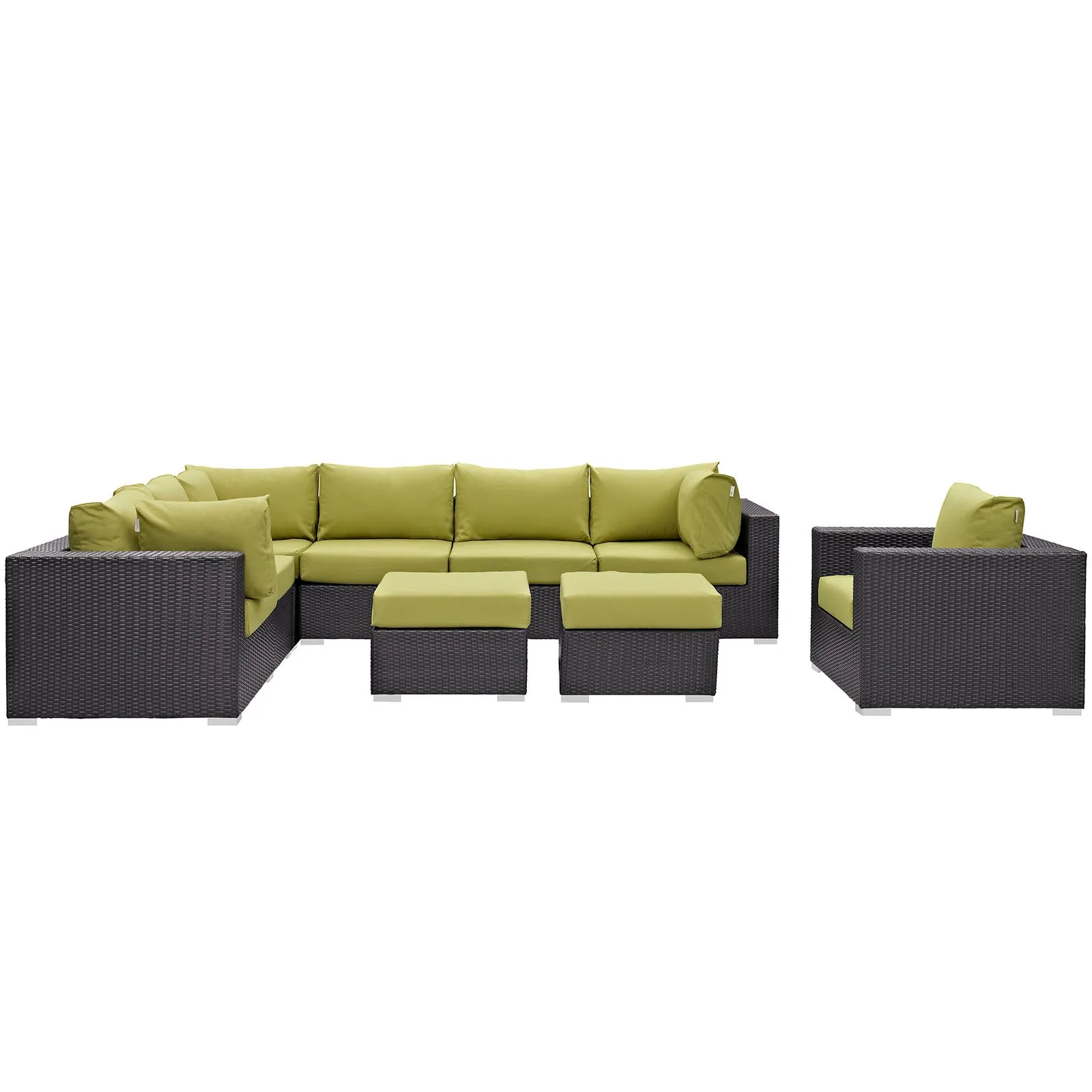 Convene 9 Piece Outdoor Patio Sectional Set by Modway