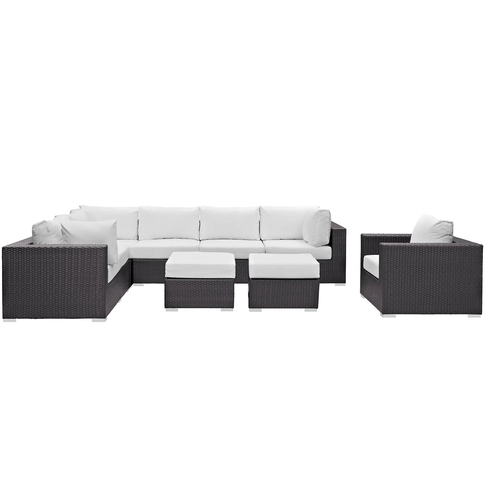 Convene 9 Piece Outdoor Patio Sectional Set by Modway