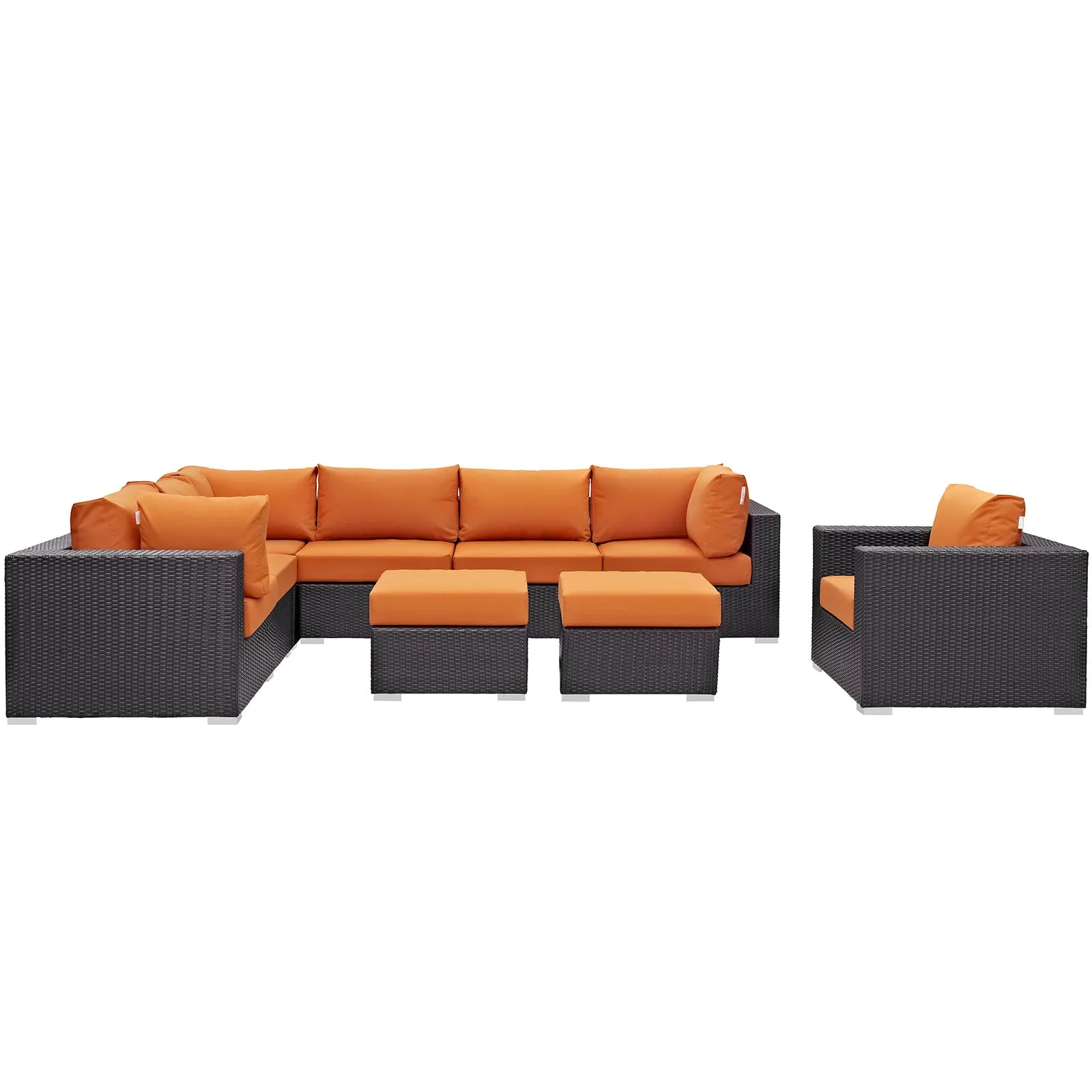 Convene 9 Piece Outdoor Patio Sectional Set by Modway