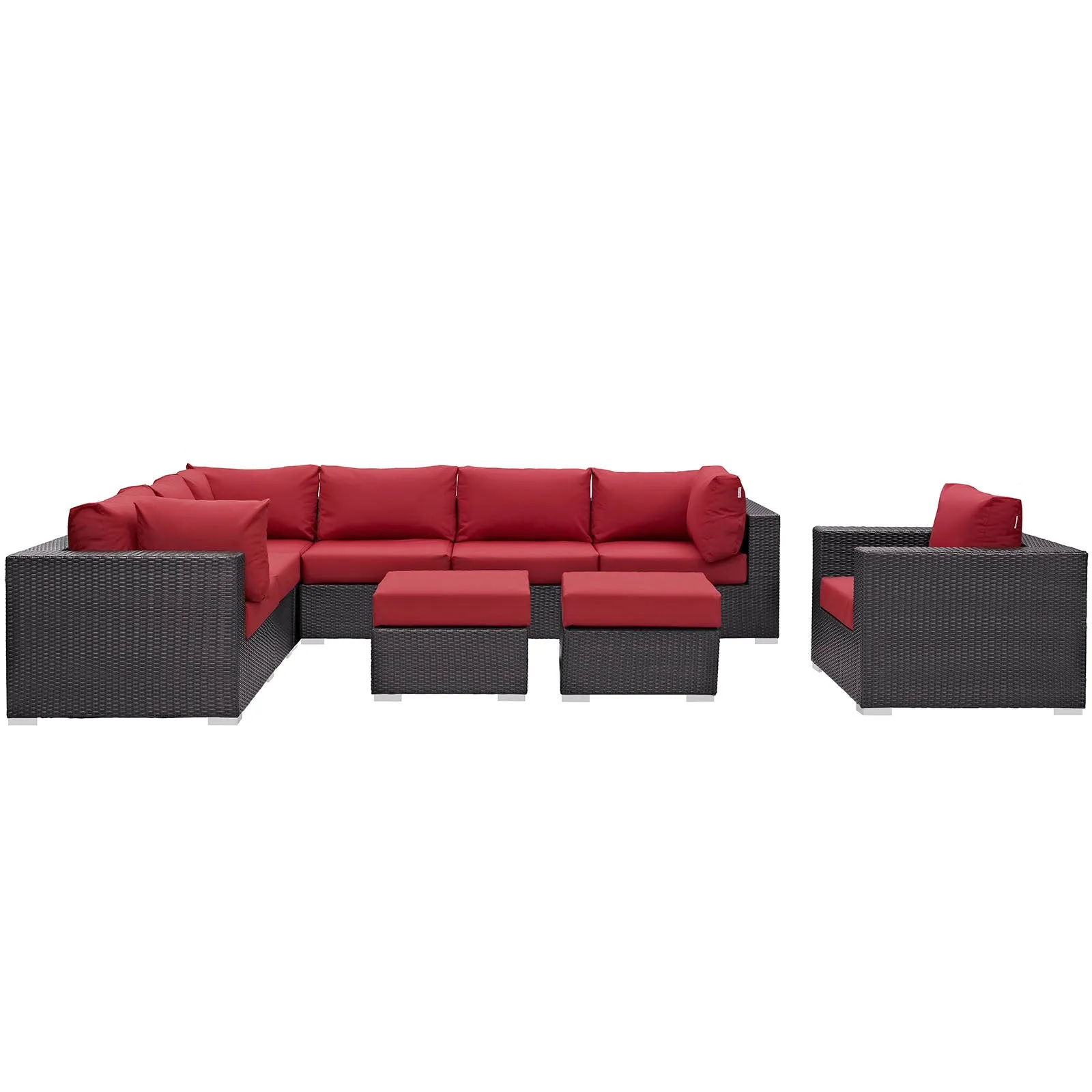 Convene 9 Piece Outdoor Patio Sectional Set by Modway