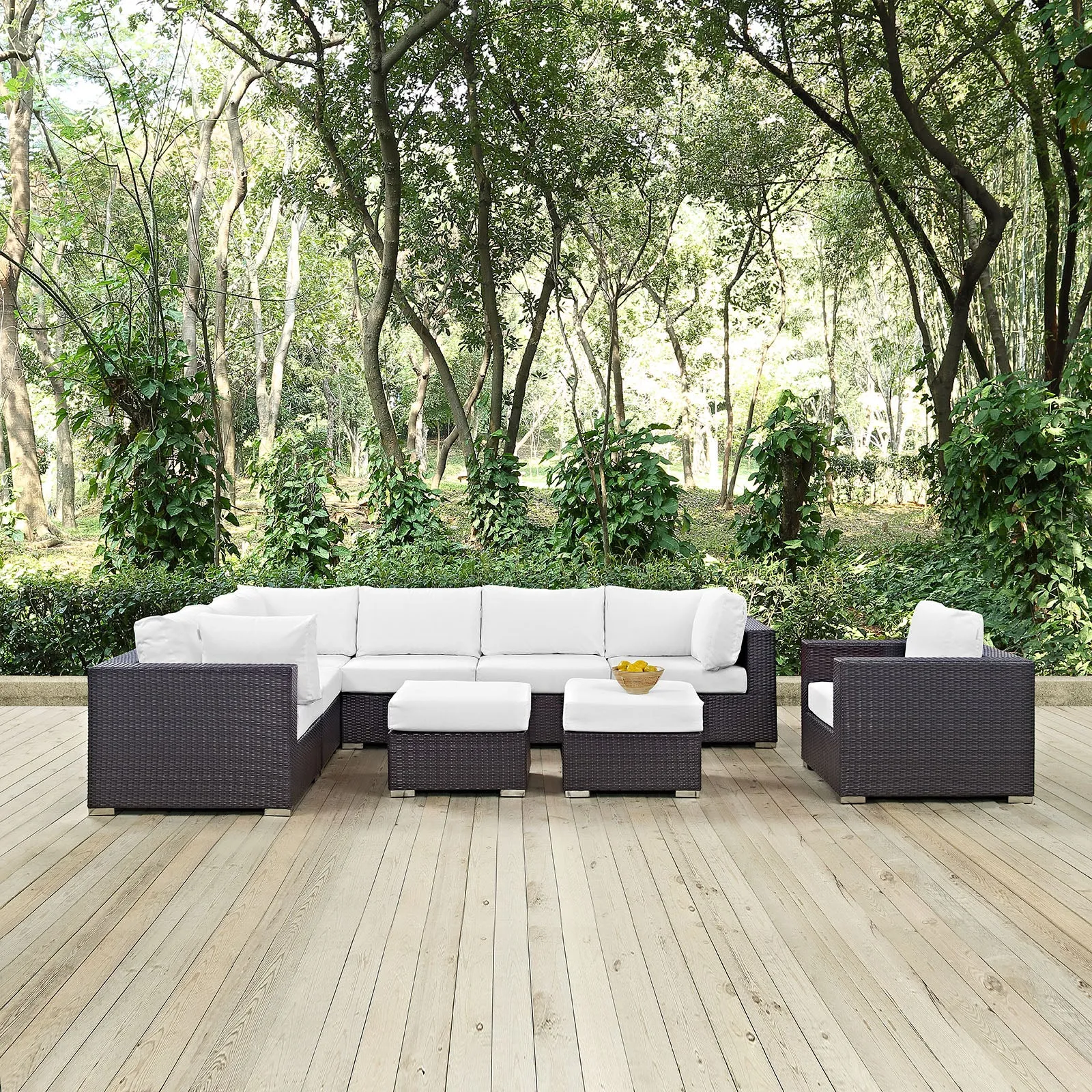 Convene 9 Piece Outdoor Patio Sectional Set by Modway