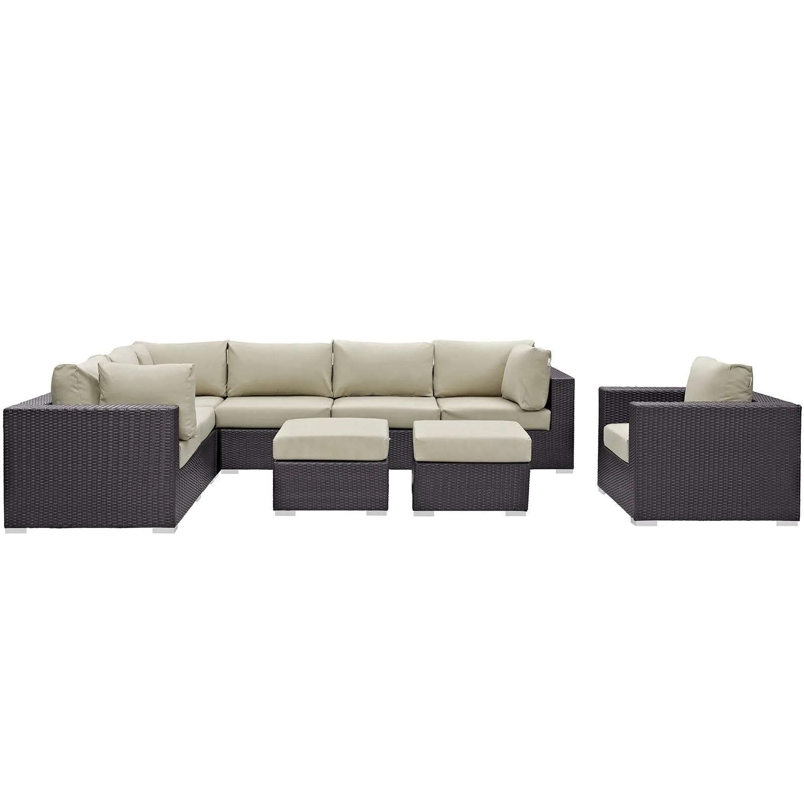 Convene 9 Piece Outdoor Patio Sectional Set by Modway