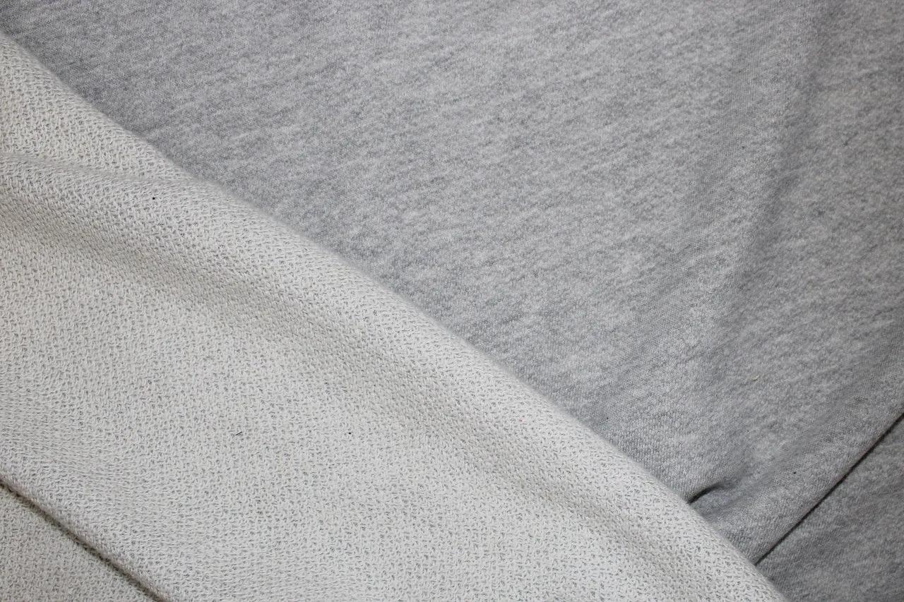 Cotton Terry Sweatshirt Knit - Heathered Gray