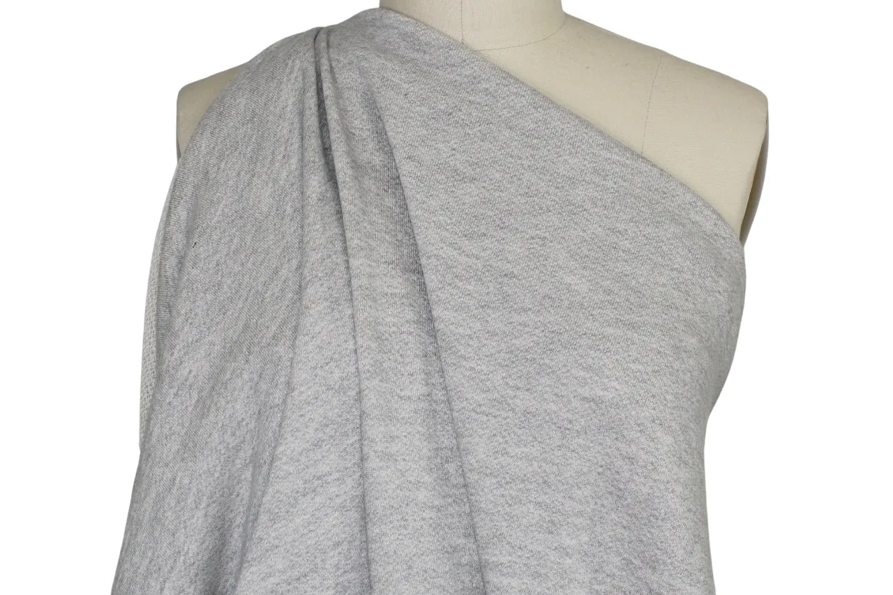 Cotton Terry Sweatshirt Knit - Heathered Gray