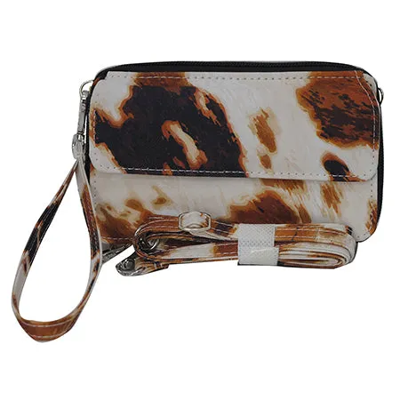 Cow Print NGIL Canvas All in One Wallet