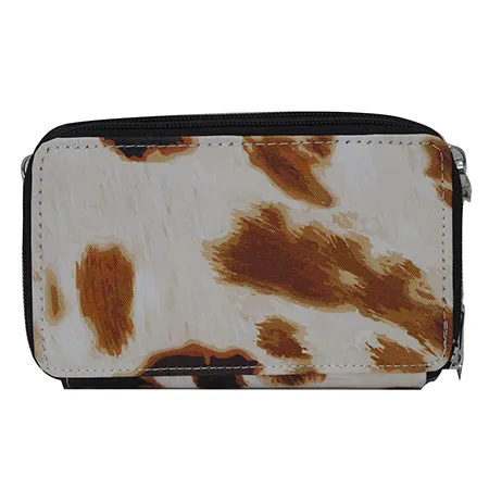 Cow Print NGIL Canvas All in One Wallet