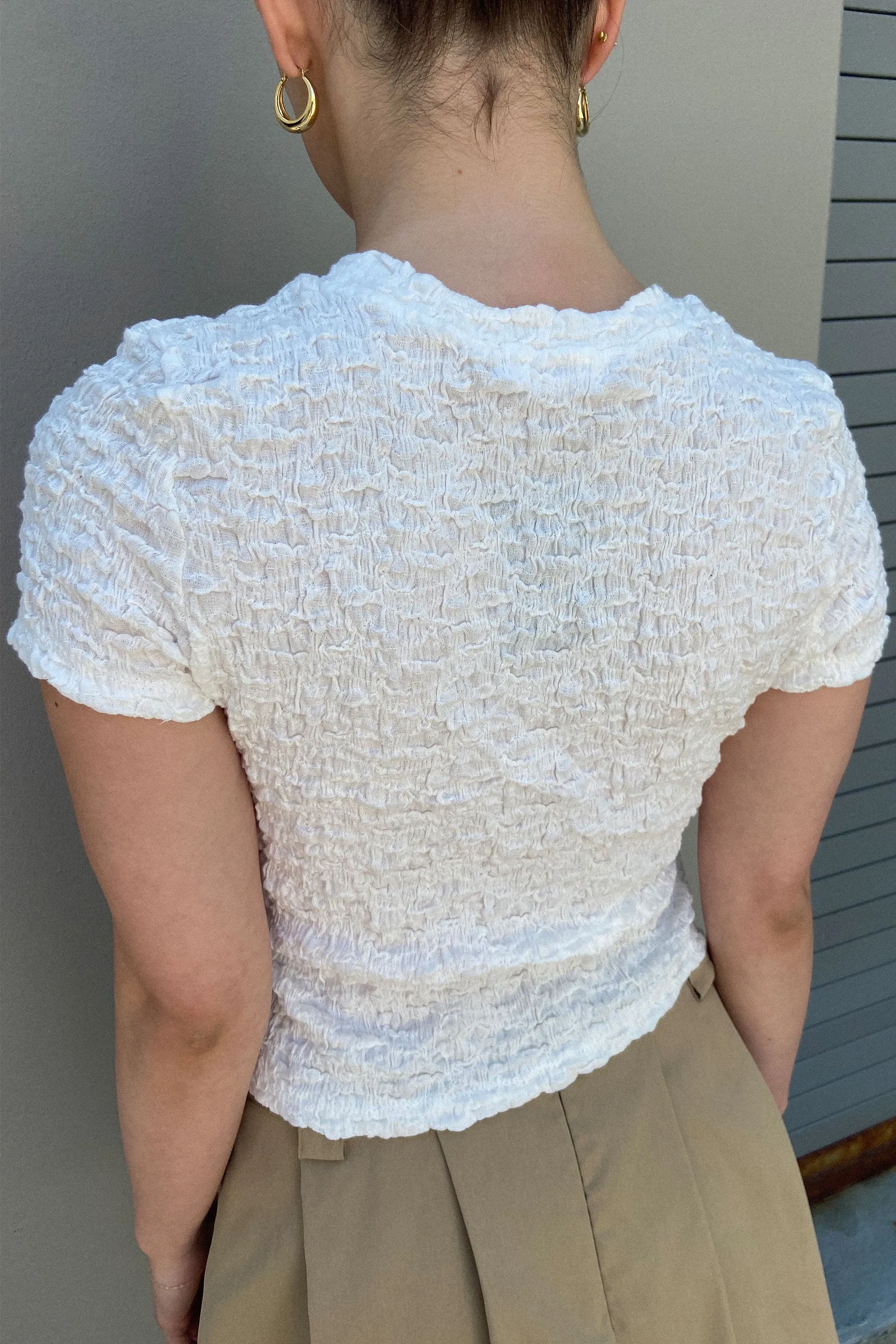 CRINKLED TEXTURE TSHIRT