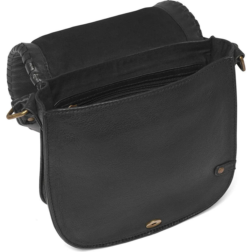 Crossover bag with delicate edge stitching / 16190 - Black (Nero)