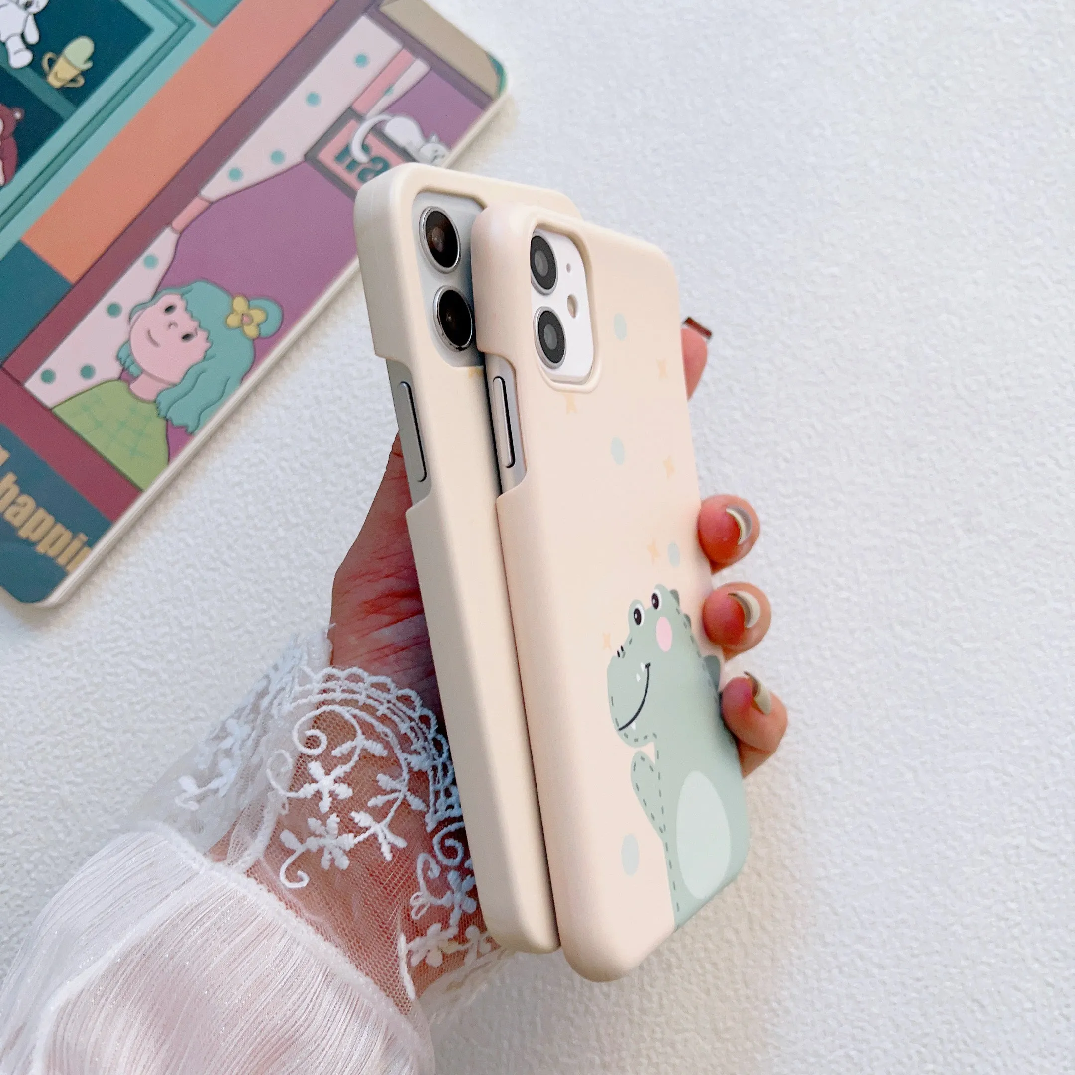 Cute Dinasour Style Slim Case Cover