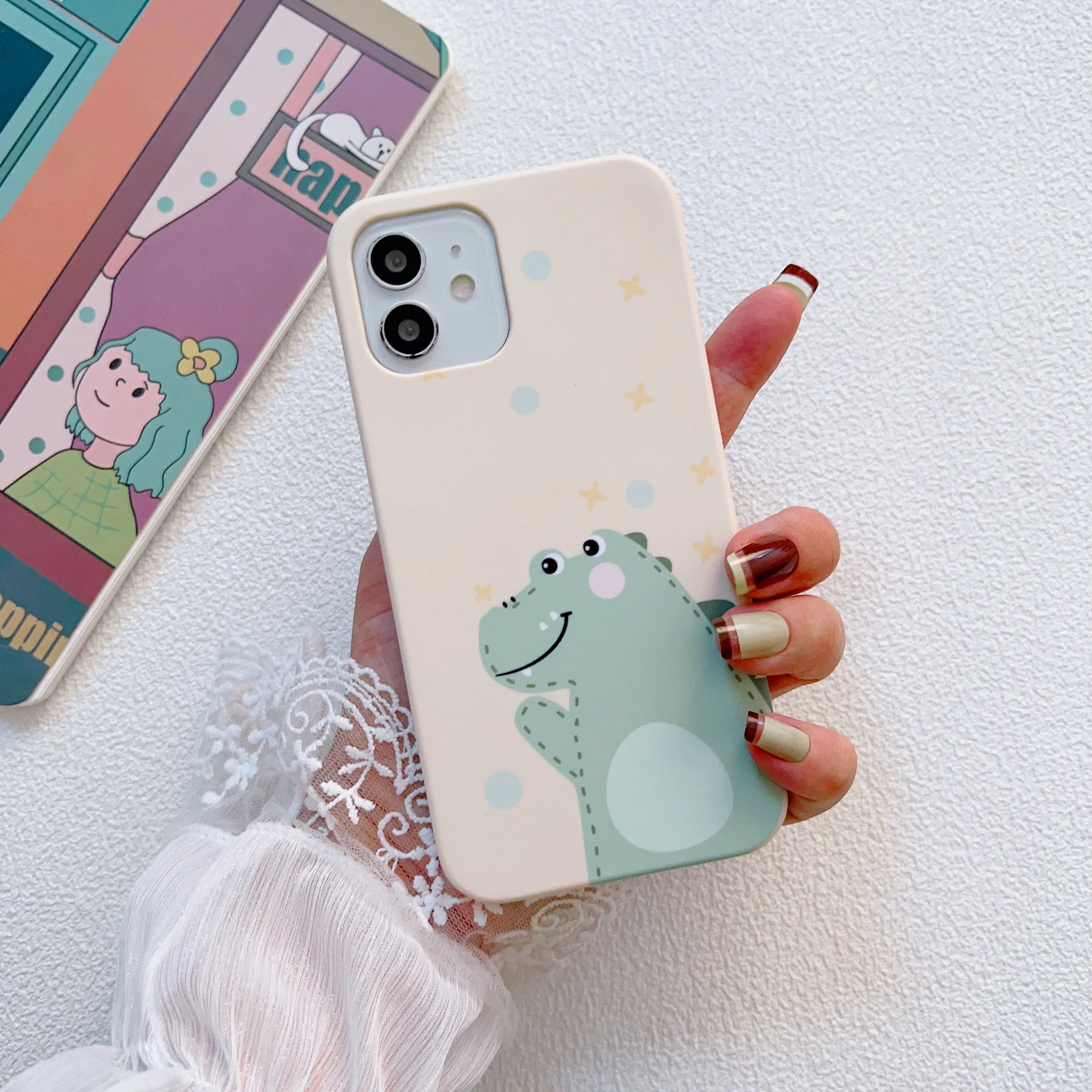 Cute Dinasour Style Slim Case Cover