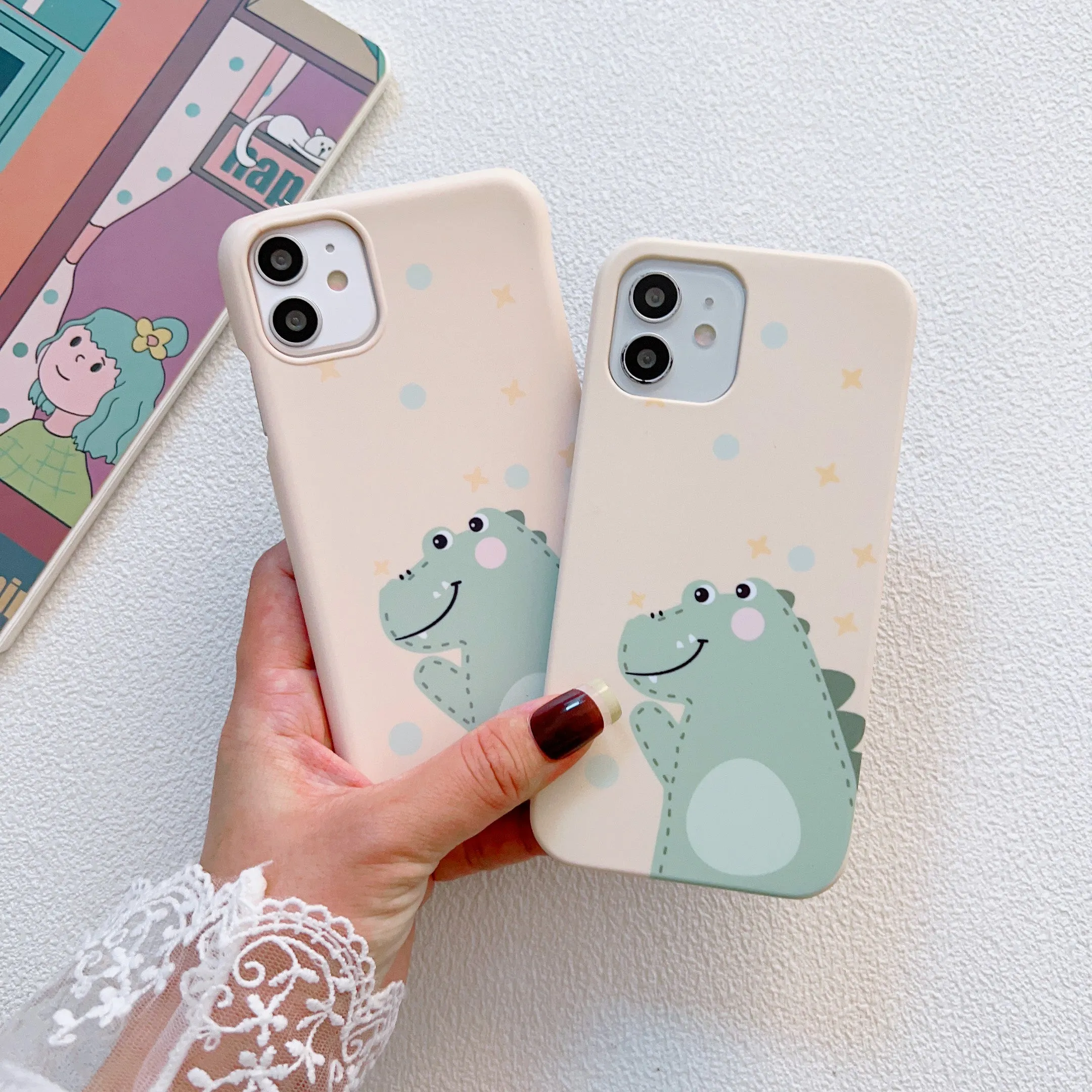 Cute Dinasour Style Slim Case Cover