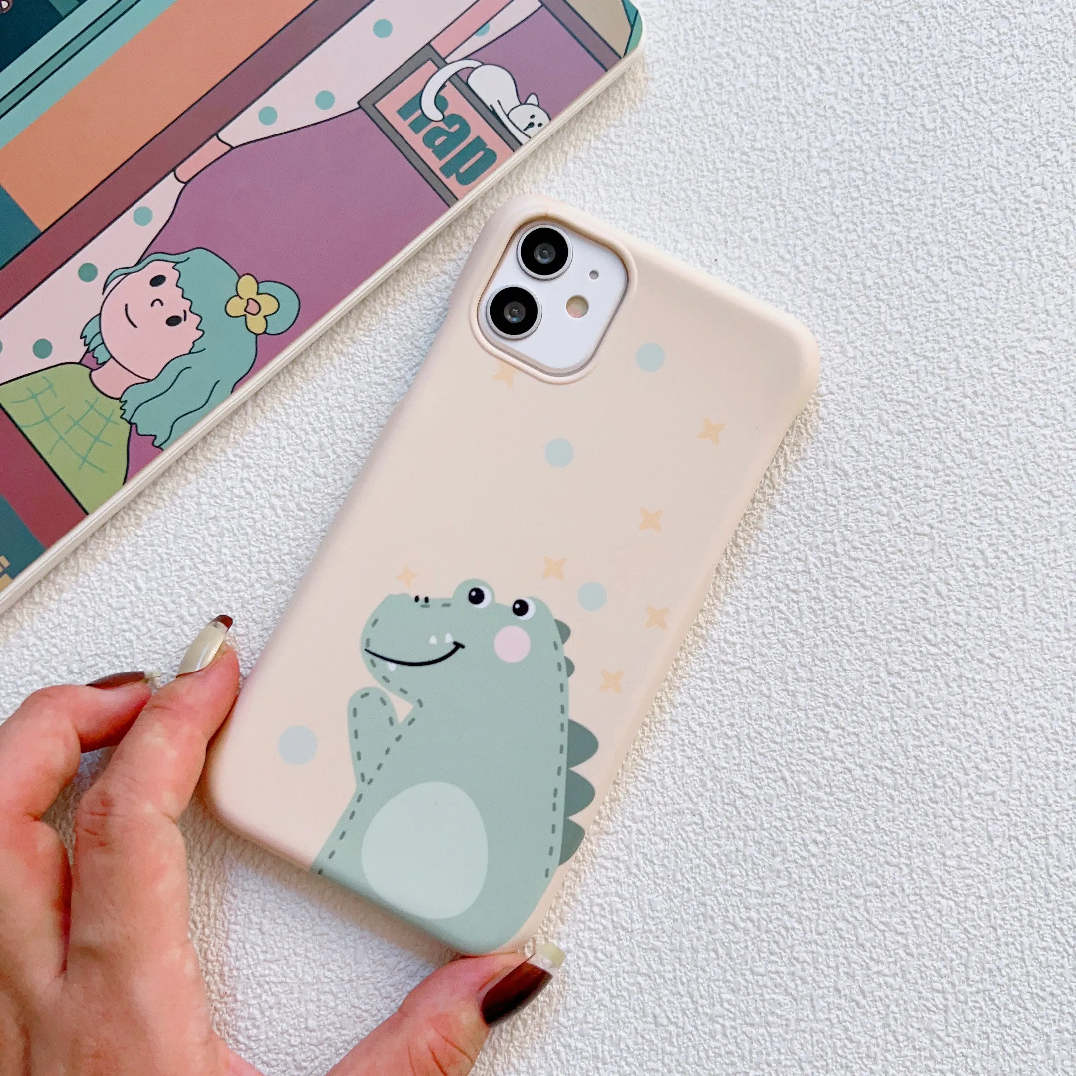 Cute Dinasour Style Slim Case Cover