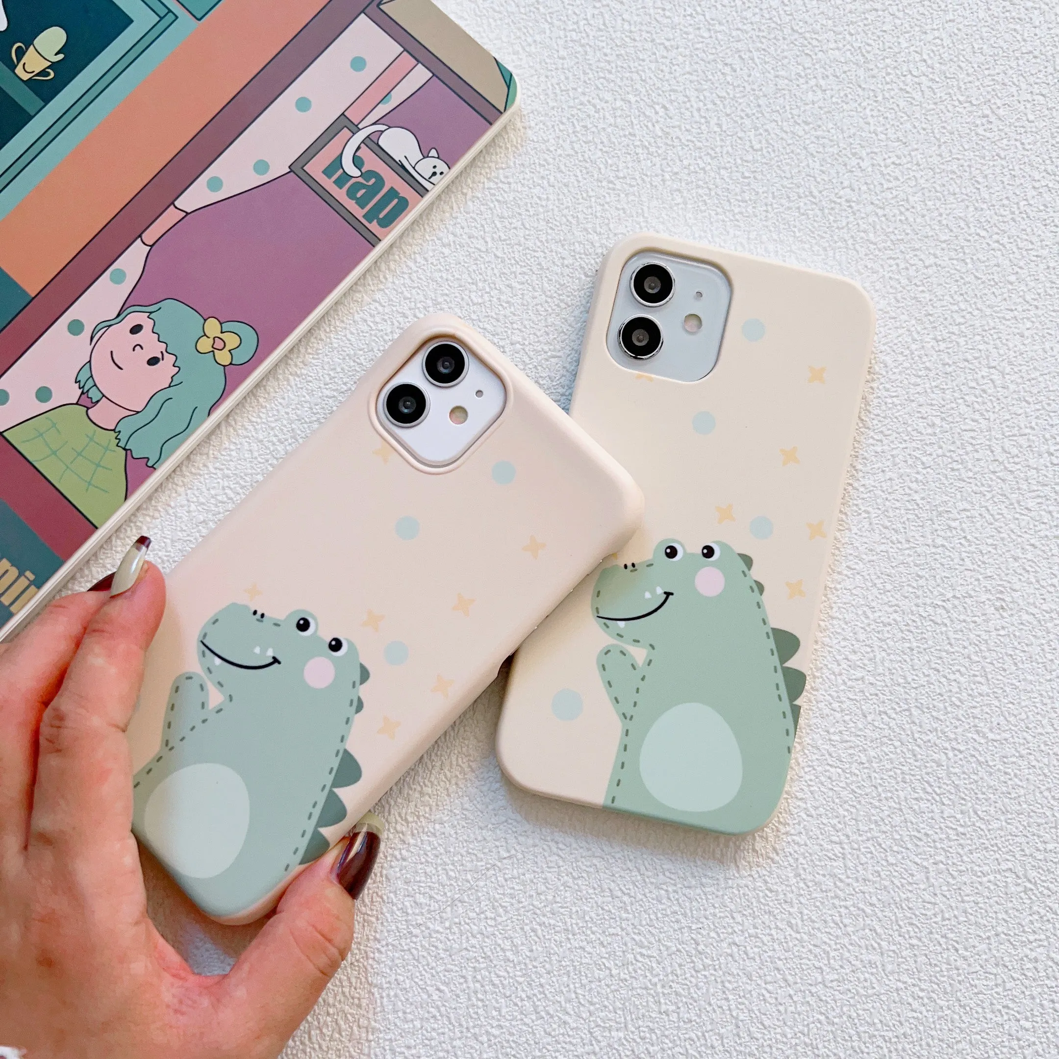 Cute Dinasour Style Slim Case Cover