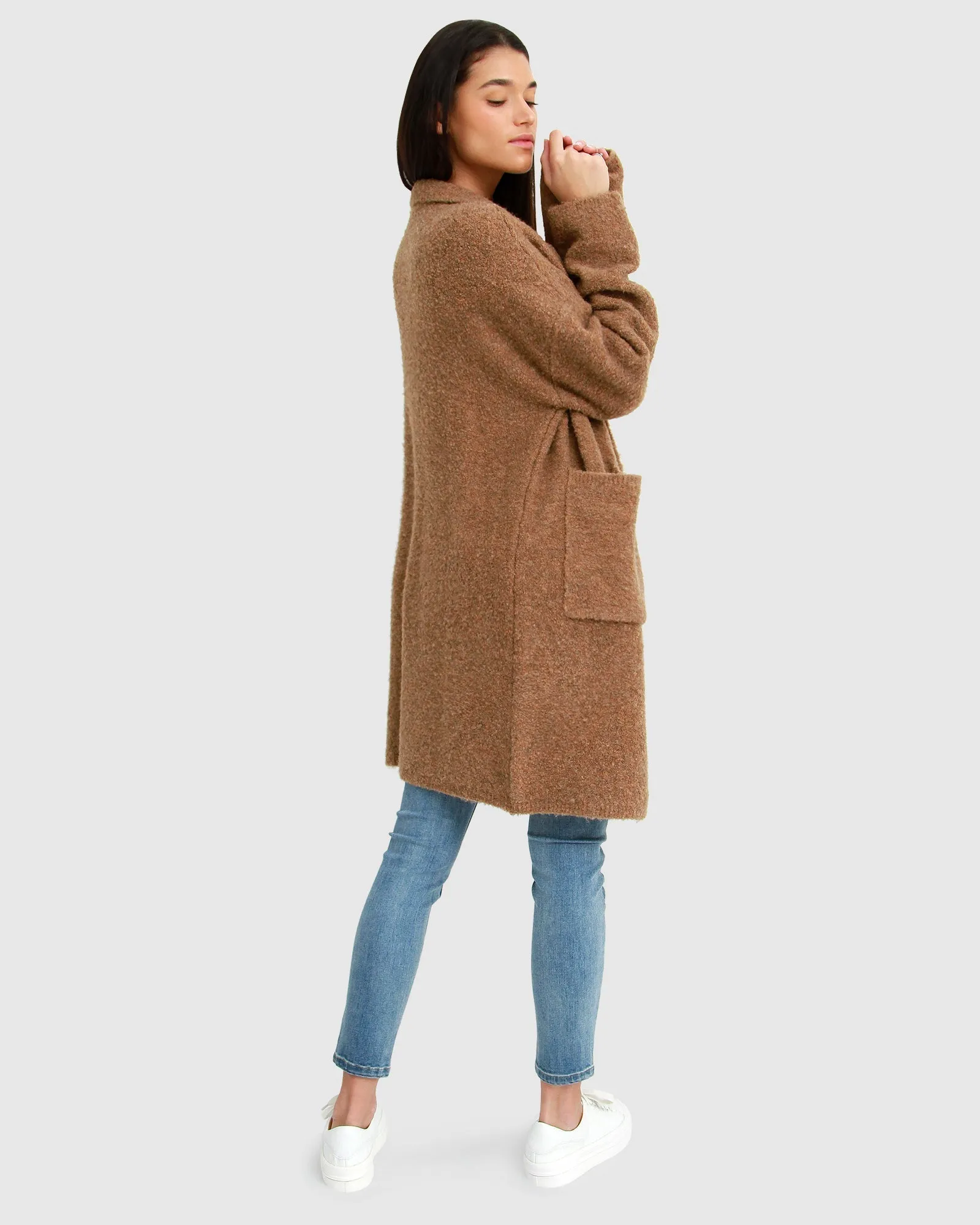 Days Go By Sustainable Blazer Cardigan - Camel