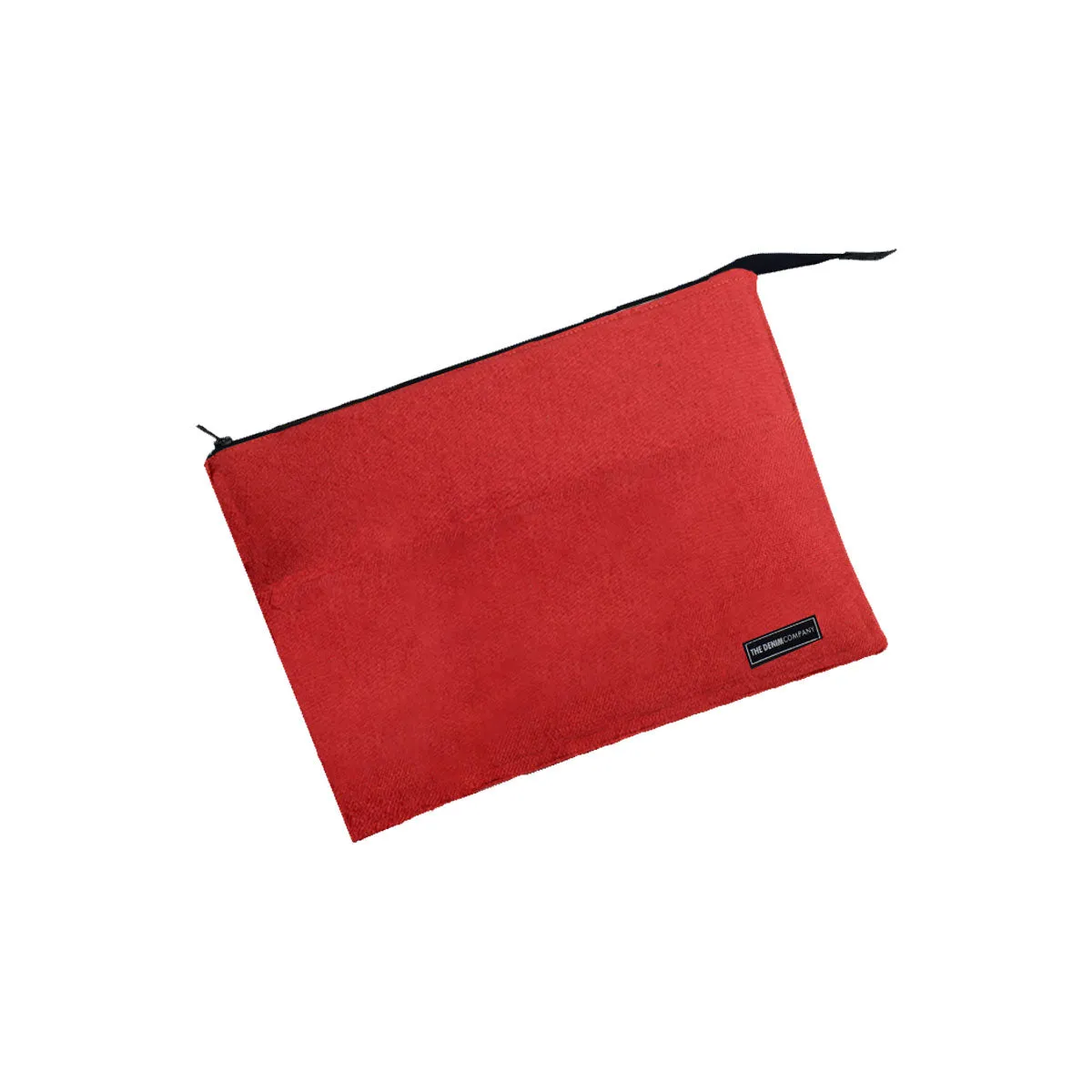 Denim Laptop Sleeve with Zipper Style (Red)