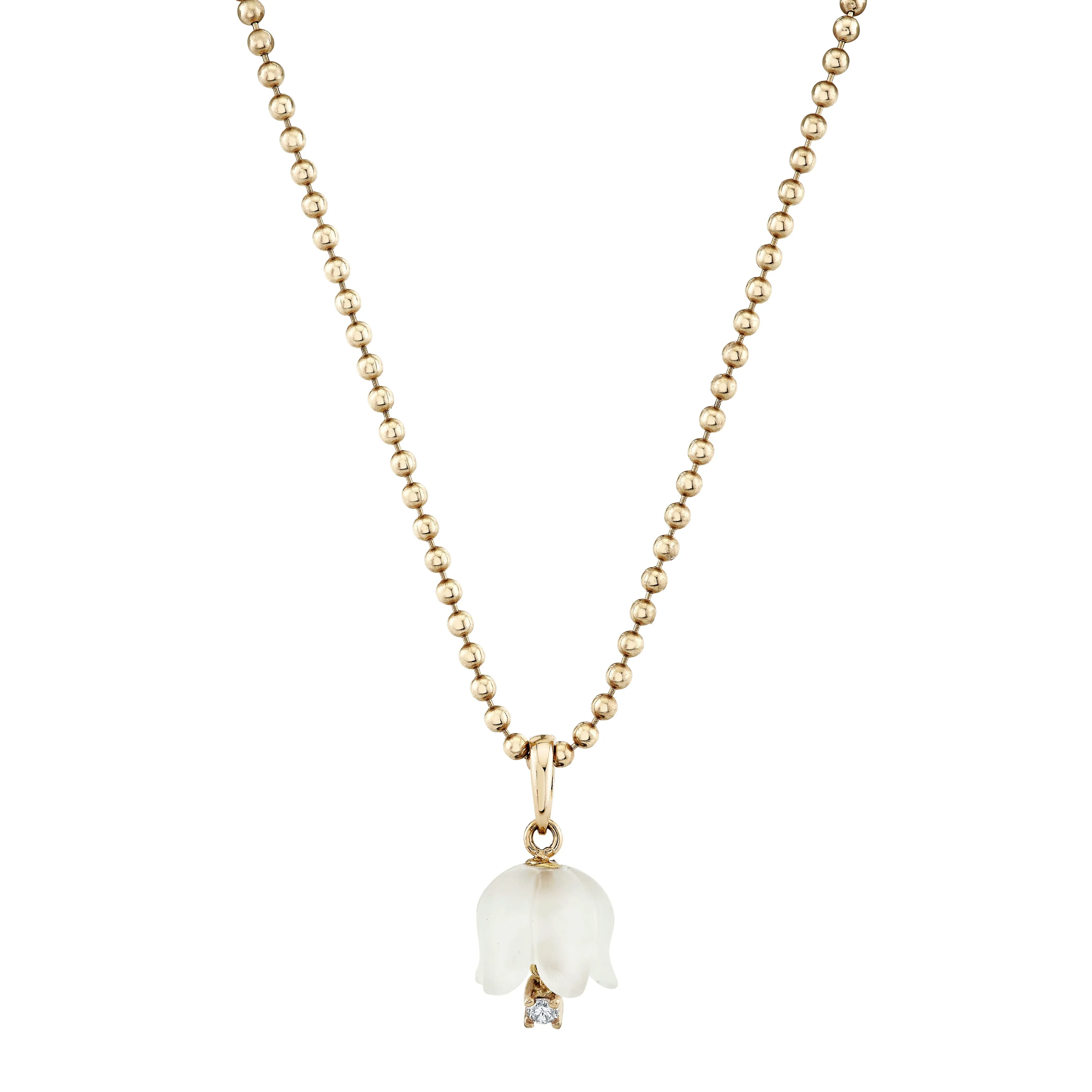 Diamond Floret Quartz Pendant