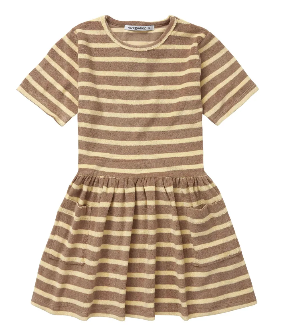 Dress Toweling Mushroom Stripe