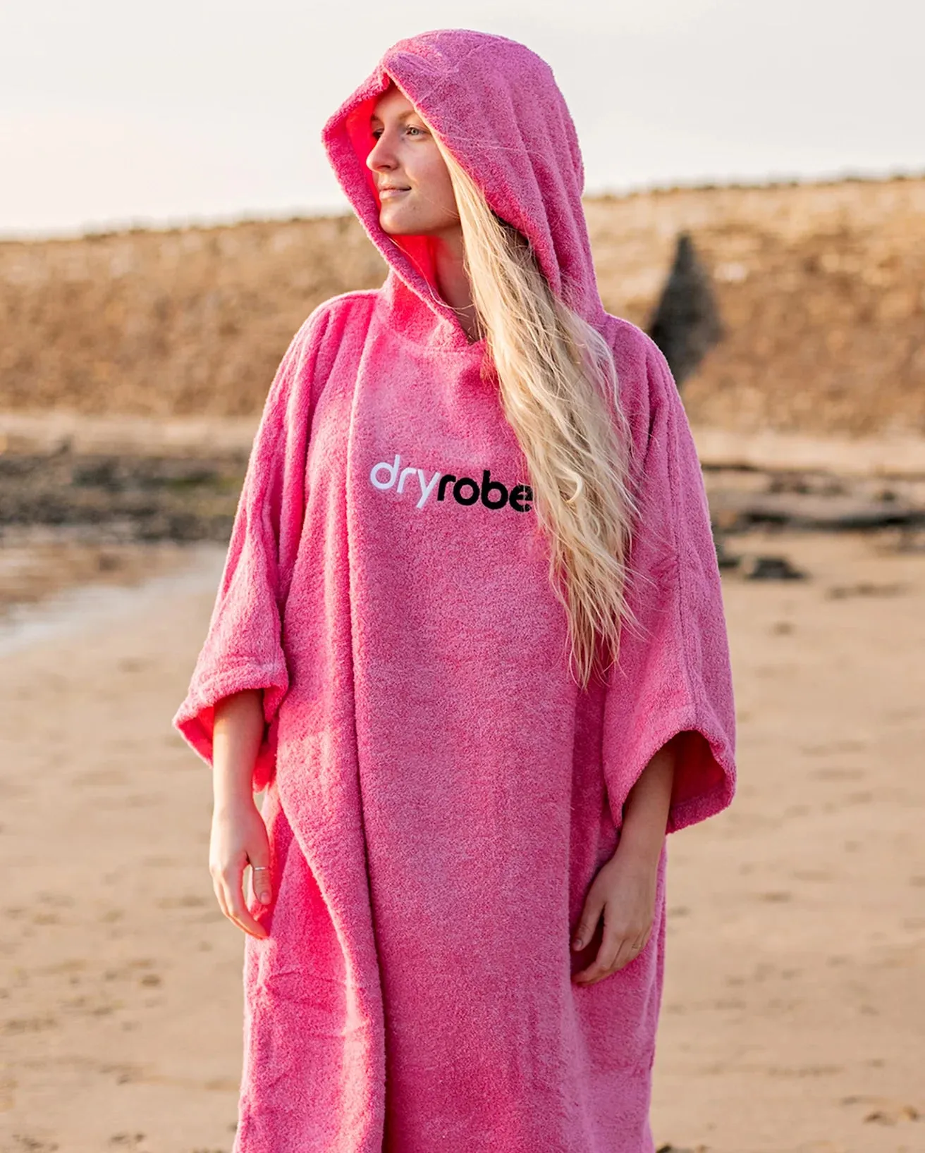 Dryrobe Organic Towel Changing Robe - Pink