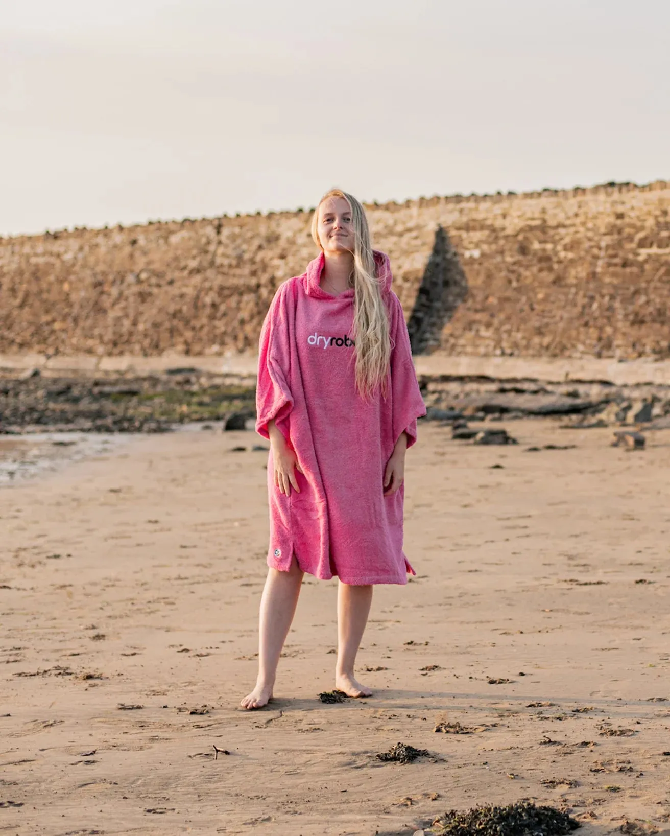 Dryrobe Organic Towel Changing Robe - Pink