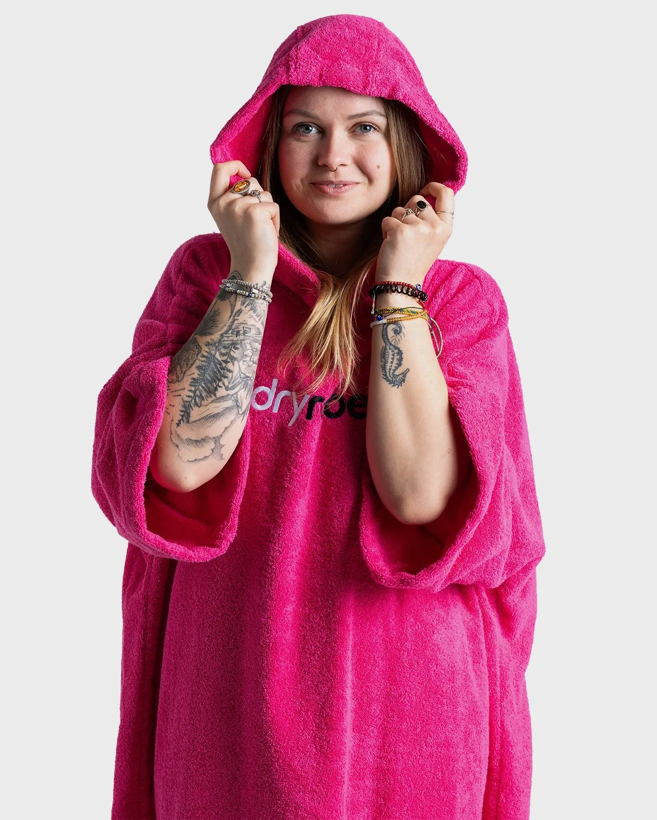 Dryrobe Organic Towel Changing Robe - Pink