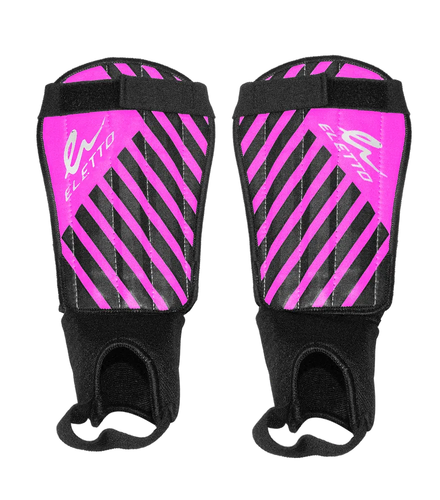 Eletto Neon Pink/Black/White Victory VI Soft Shell Soccer Shinpads