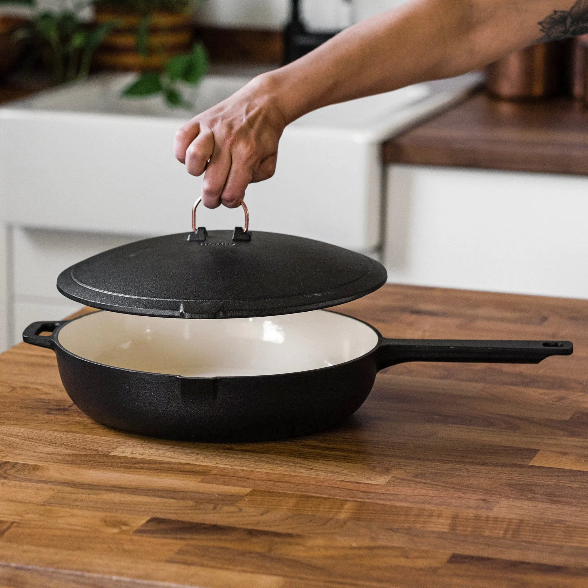 Enamel Lined Cast Iron Skillet