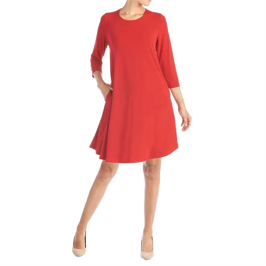 Essential Tunic Dress - Red - Final Sale