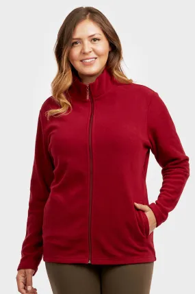 ET TU LADIES POLAR FLEECE JACKET PLUS SIZE (LPF200XE_BURGUNDY)