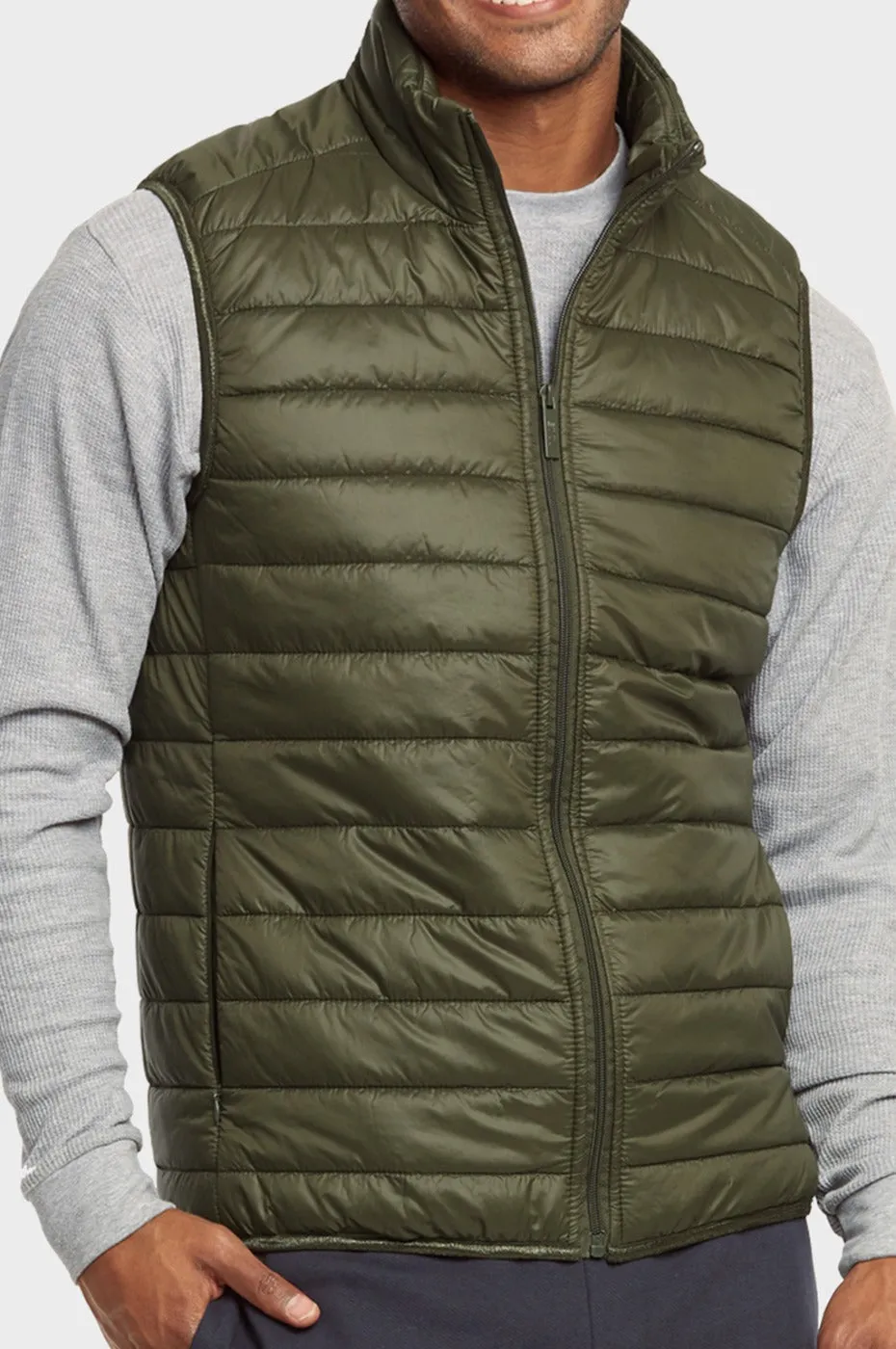 ET TU MEN'S LIGHTWEIGHT PUFFER VEST (MPV200E_OLIVE)