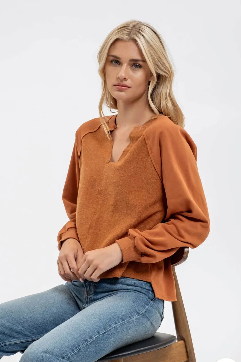 Exposed Seam Long Sleeve - 2 Colors!